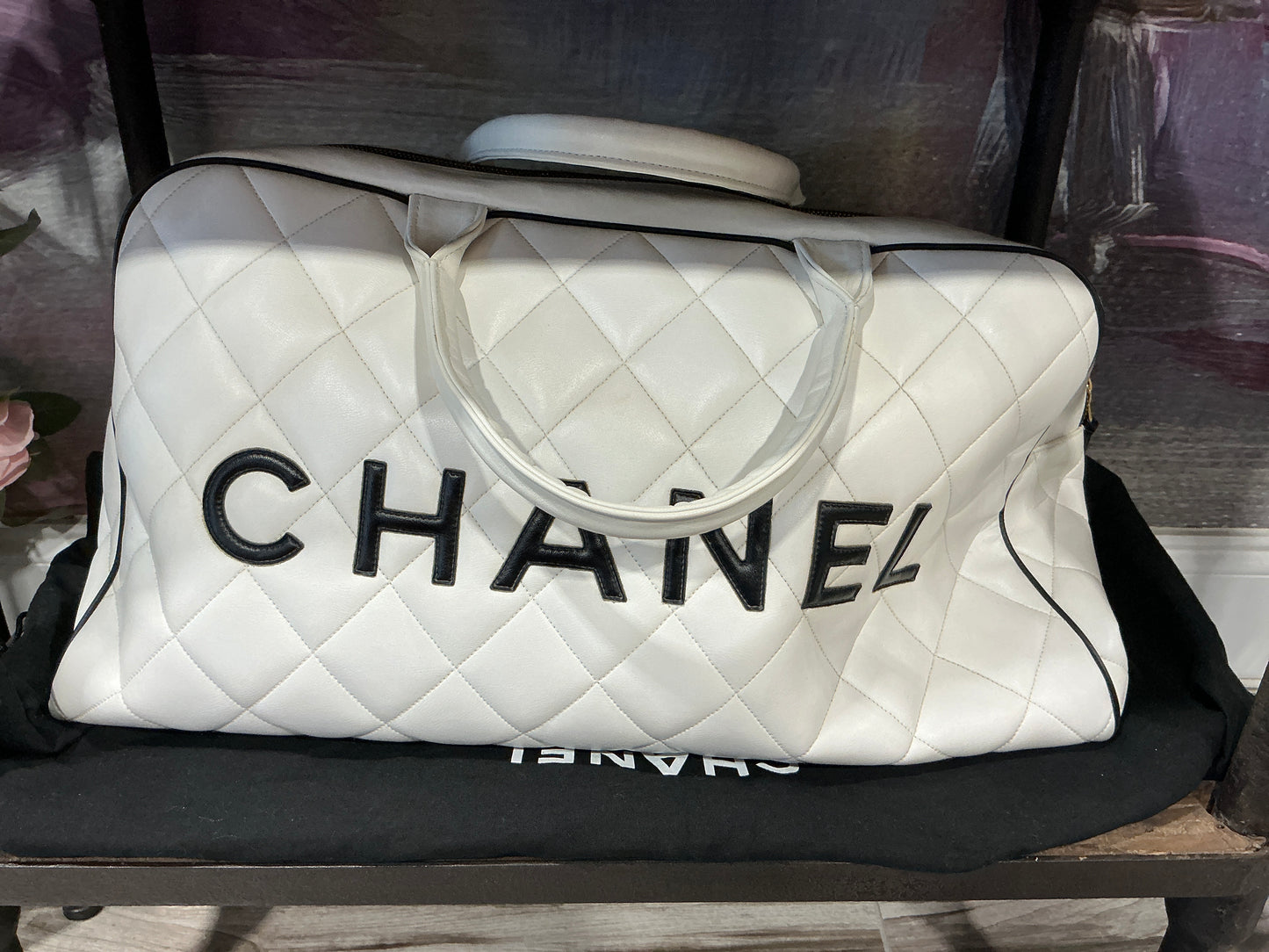 Chanel Quilted Lambskin Leather Bowler Bag - Luxury Pre-owned