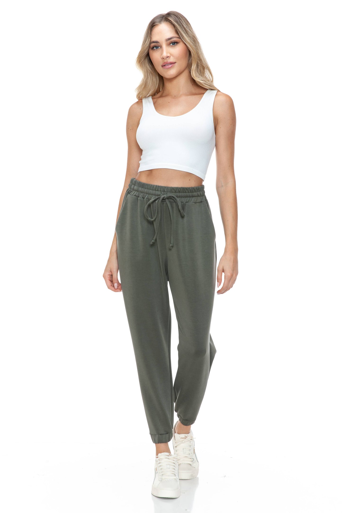 Jogger Leg Scuba Pant, Olive
