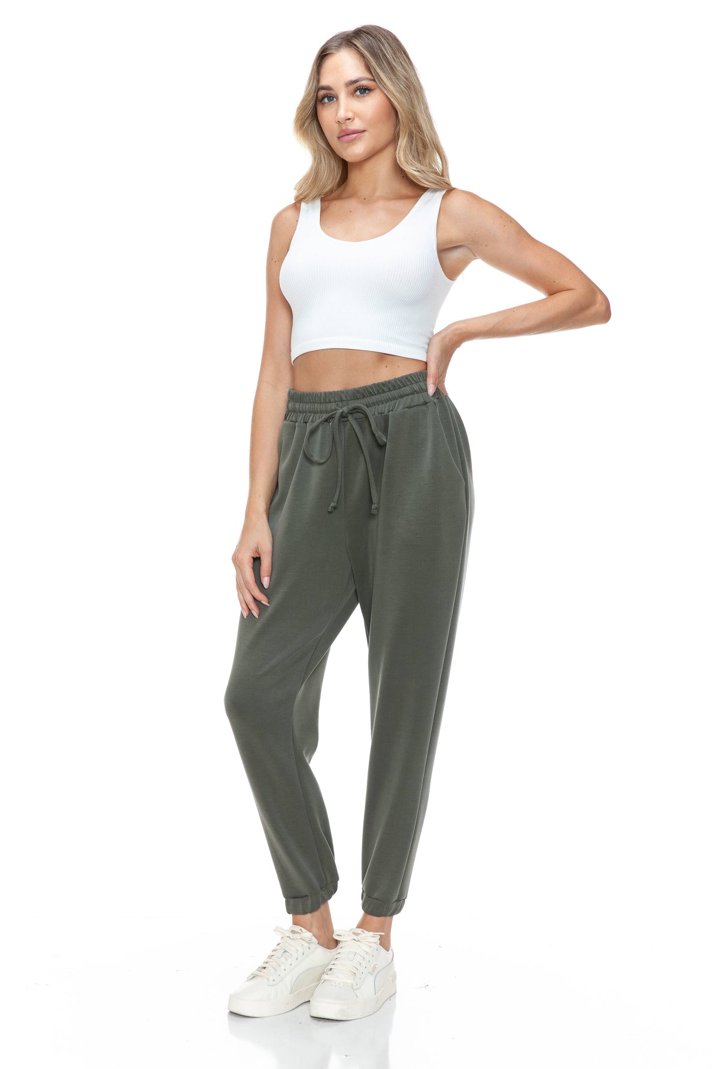 Jogger Leg Scuba Pant, Olive