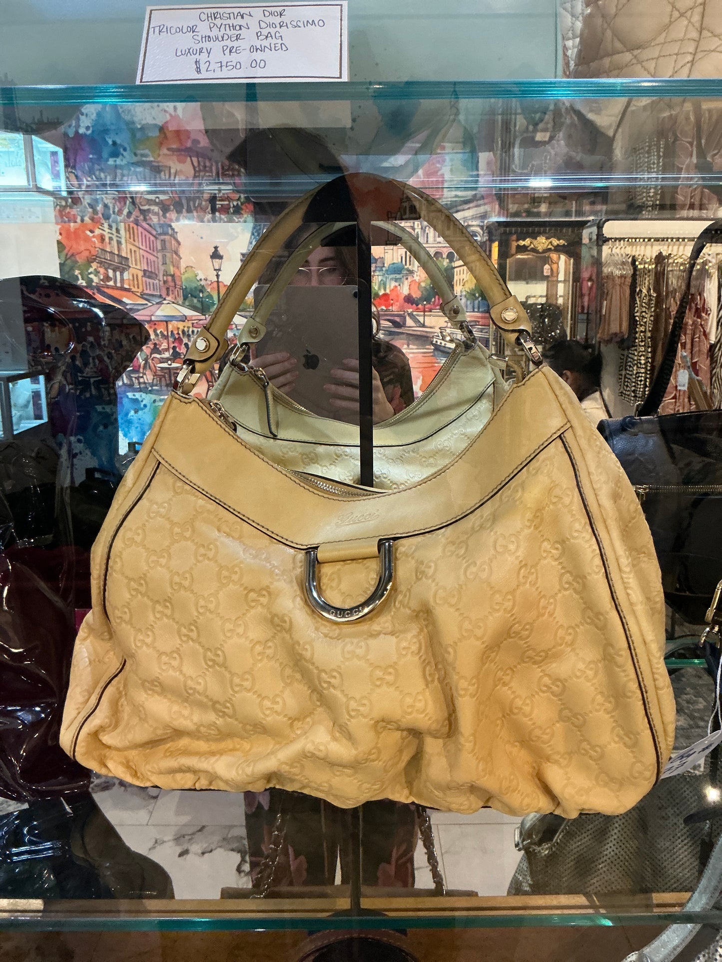 Gucci Guccissima Leather D-Ring Hobo Bag | Luxury Pre-Owned | #97