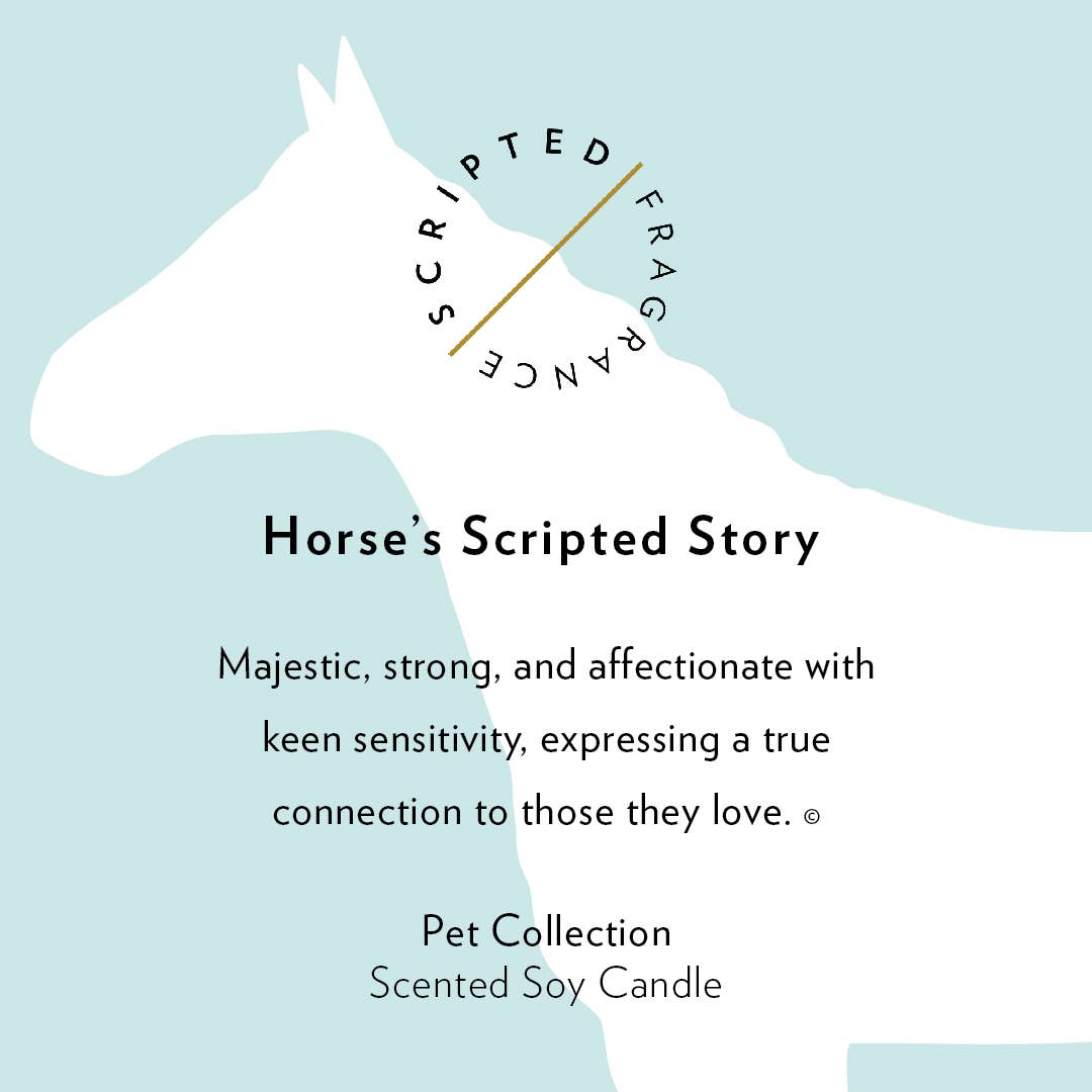 Horse Soy Candle in Drinking Glass Two-In-One Gift