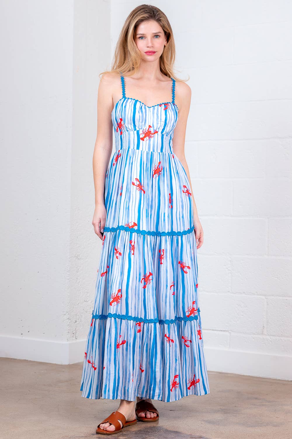 Lobster BUSTIER TIERED LONG DRESS