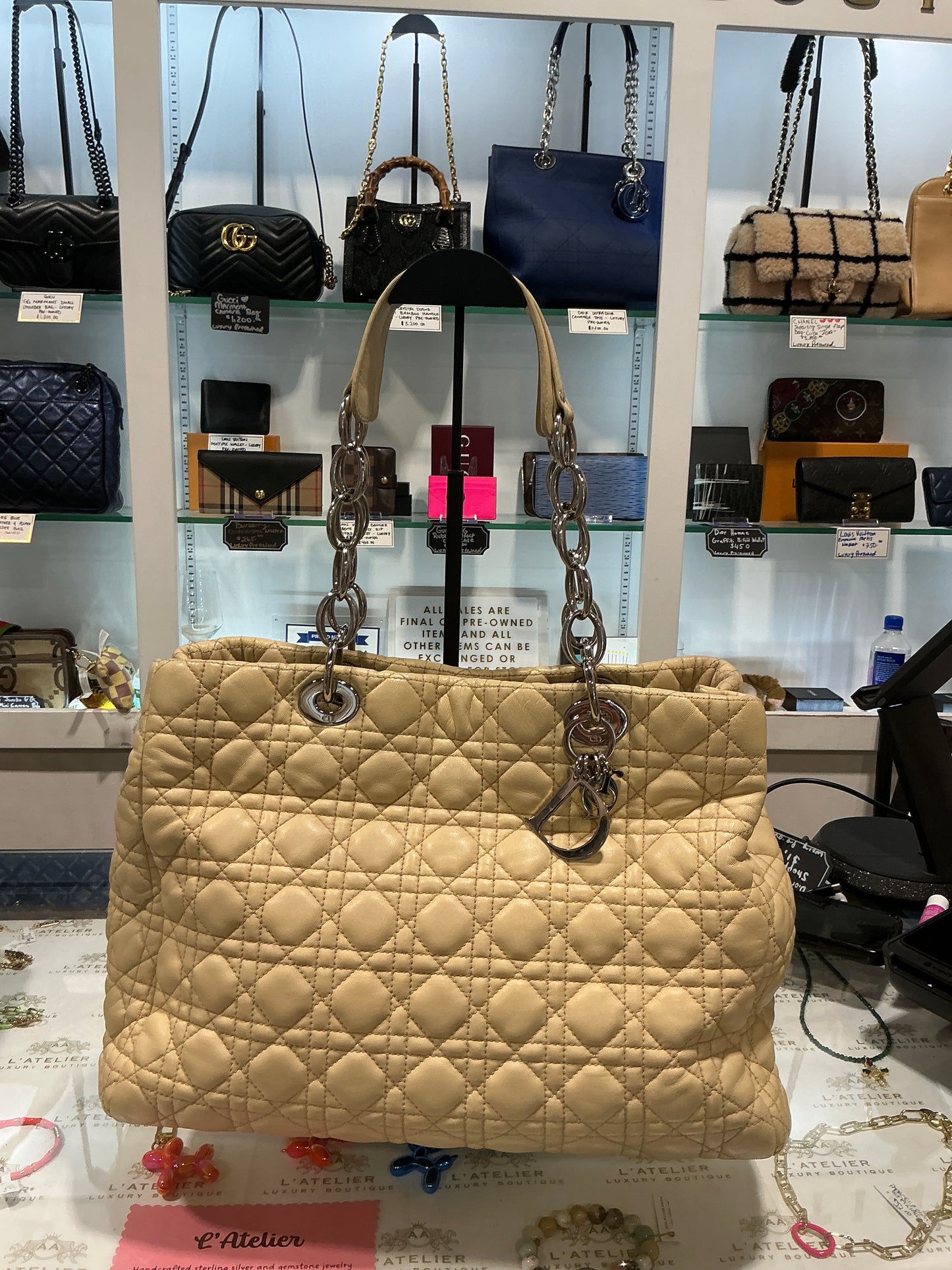 Christian Dior Cannage Soft Shopping Tote - Luxury Pre-owned