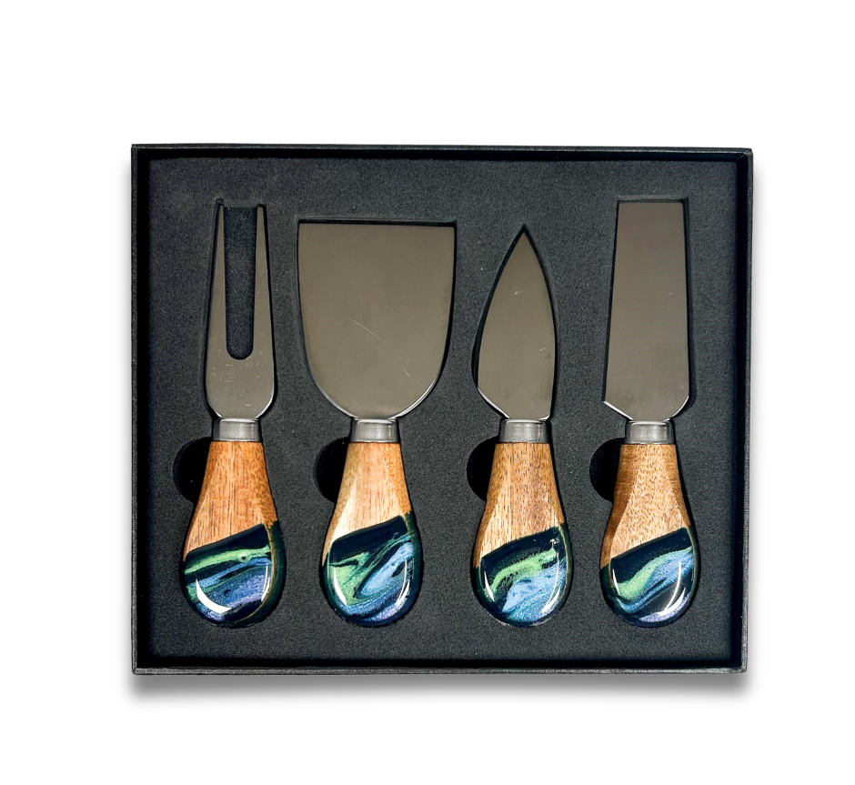 Lynn & Liana Designs Resin Coated Cheese Knife Set - Set of 4