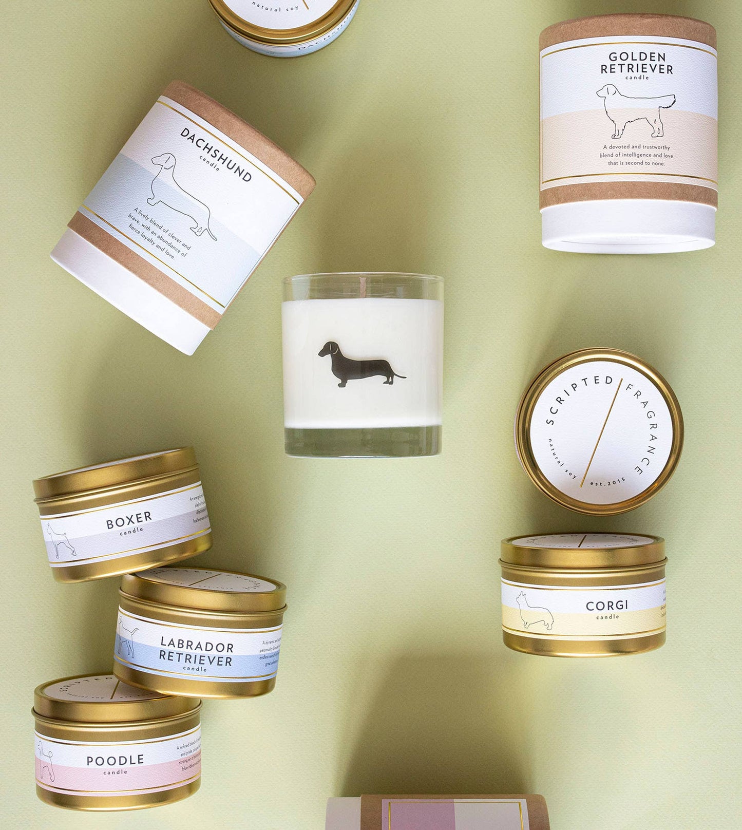 Golden Retriever Dog Breed Soy Candle