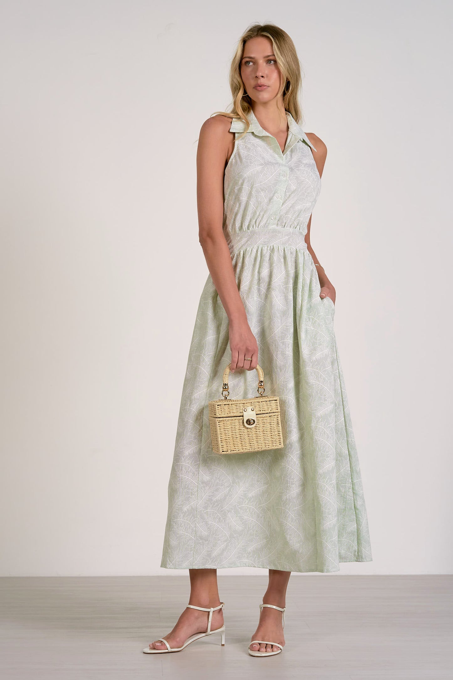 Elan Maxi Collared Dress