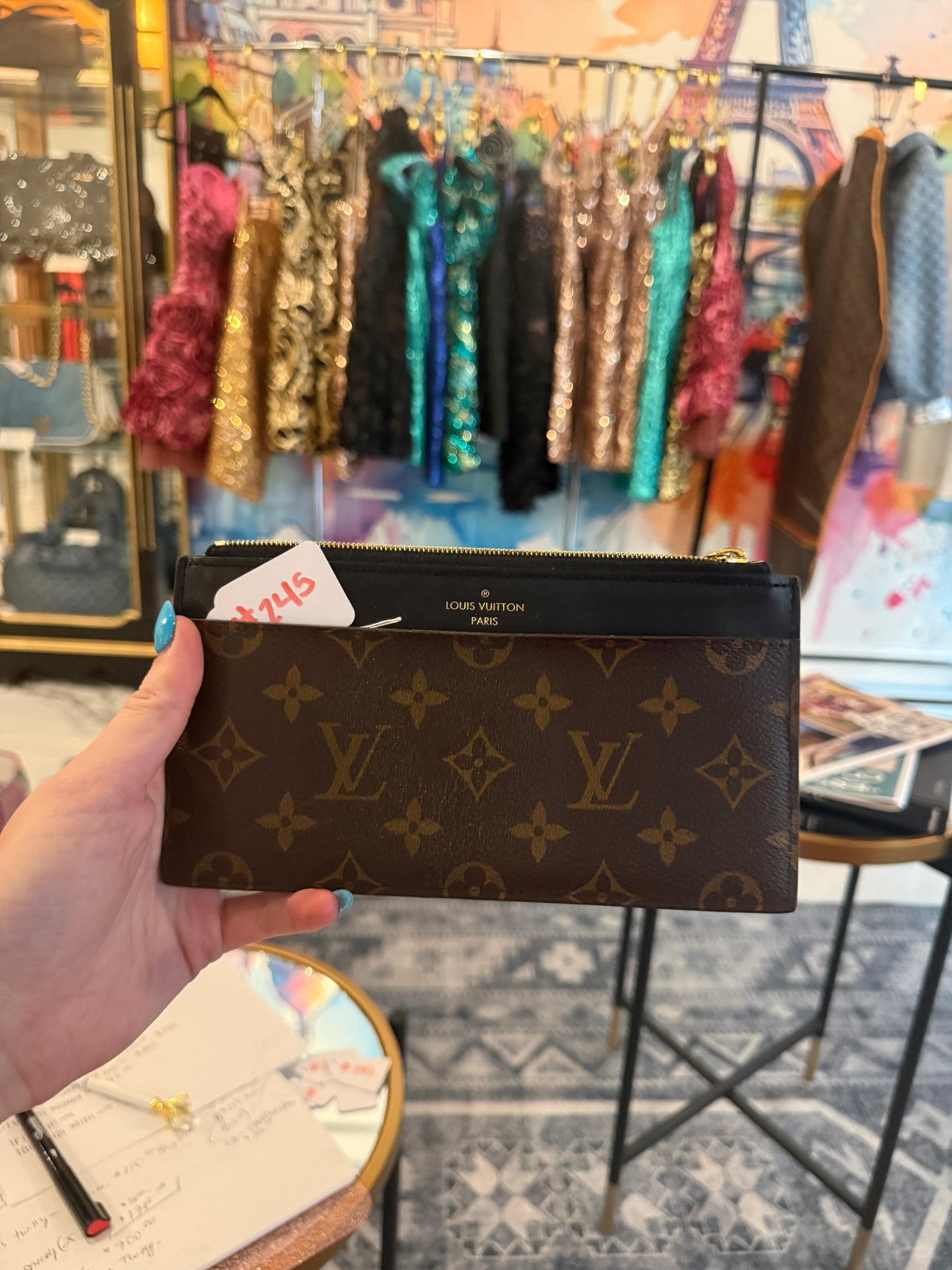 Louis Vuitton Daily Pouch Monogram Canvas Black | Luxury Pre-Owned | #245