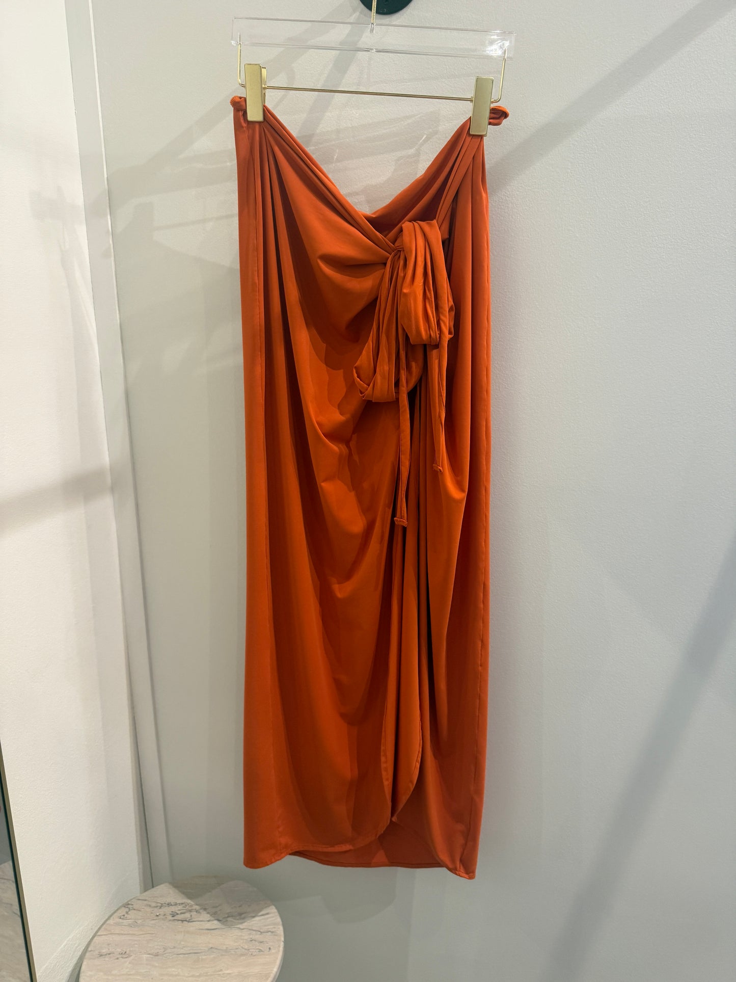 Feriado Nacional Pareo Cover-Up in Burnt Orange