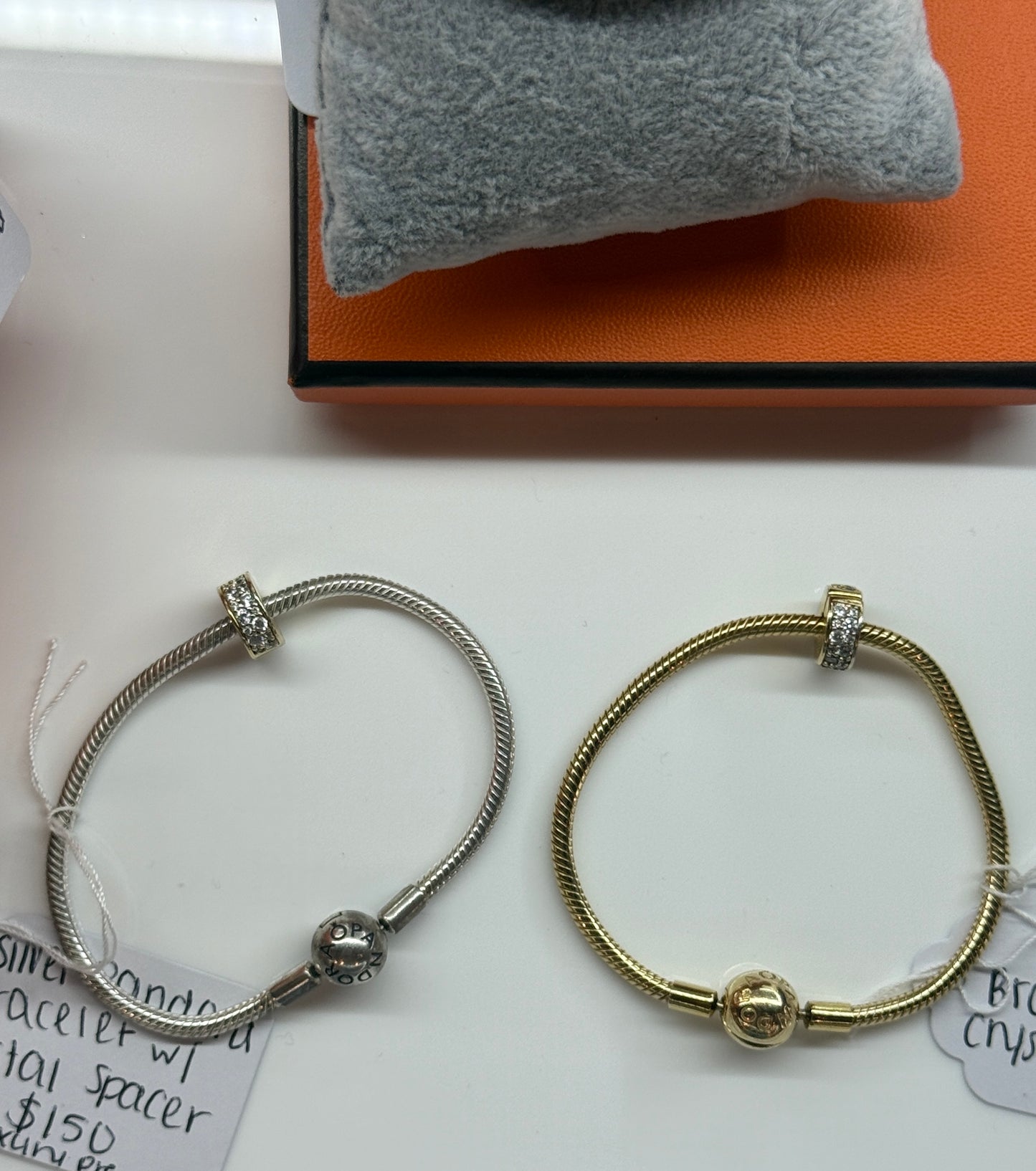 Pandora Bracelet w/ Crystal Spacer | Luxury Pre-Owned