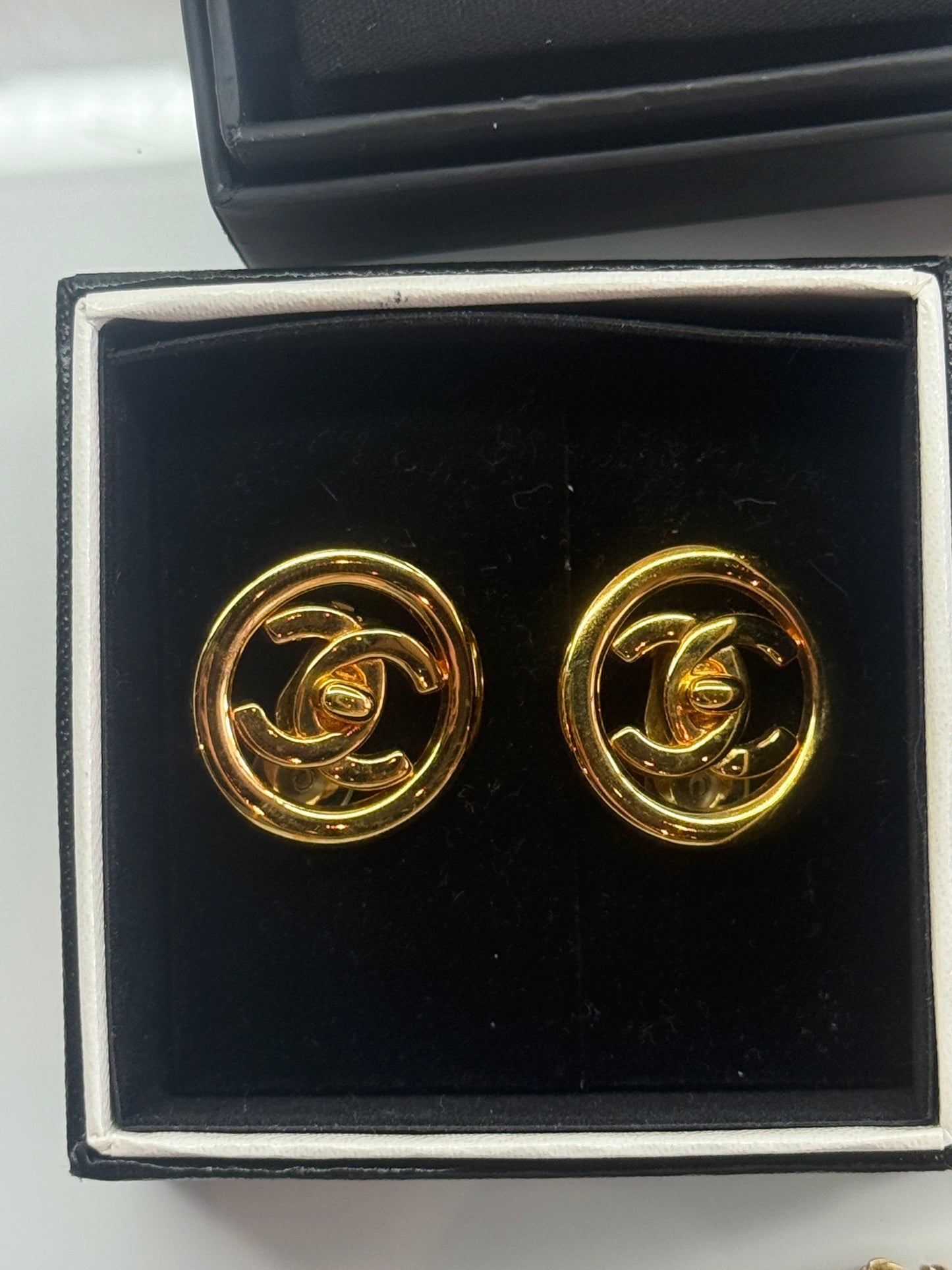 Chanel Vintage Turnlock Clip On Earrings | Luxury Pre-Owned