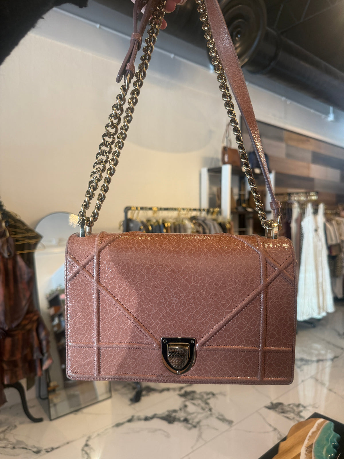 Christian Dior Diorama Bag Patent Leather | Luxury Pre-Owned | #114