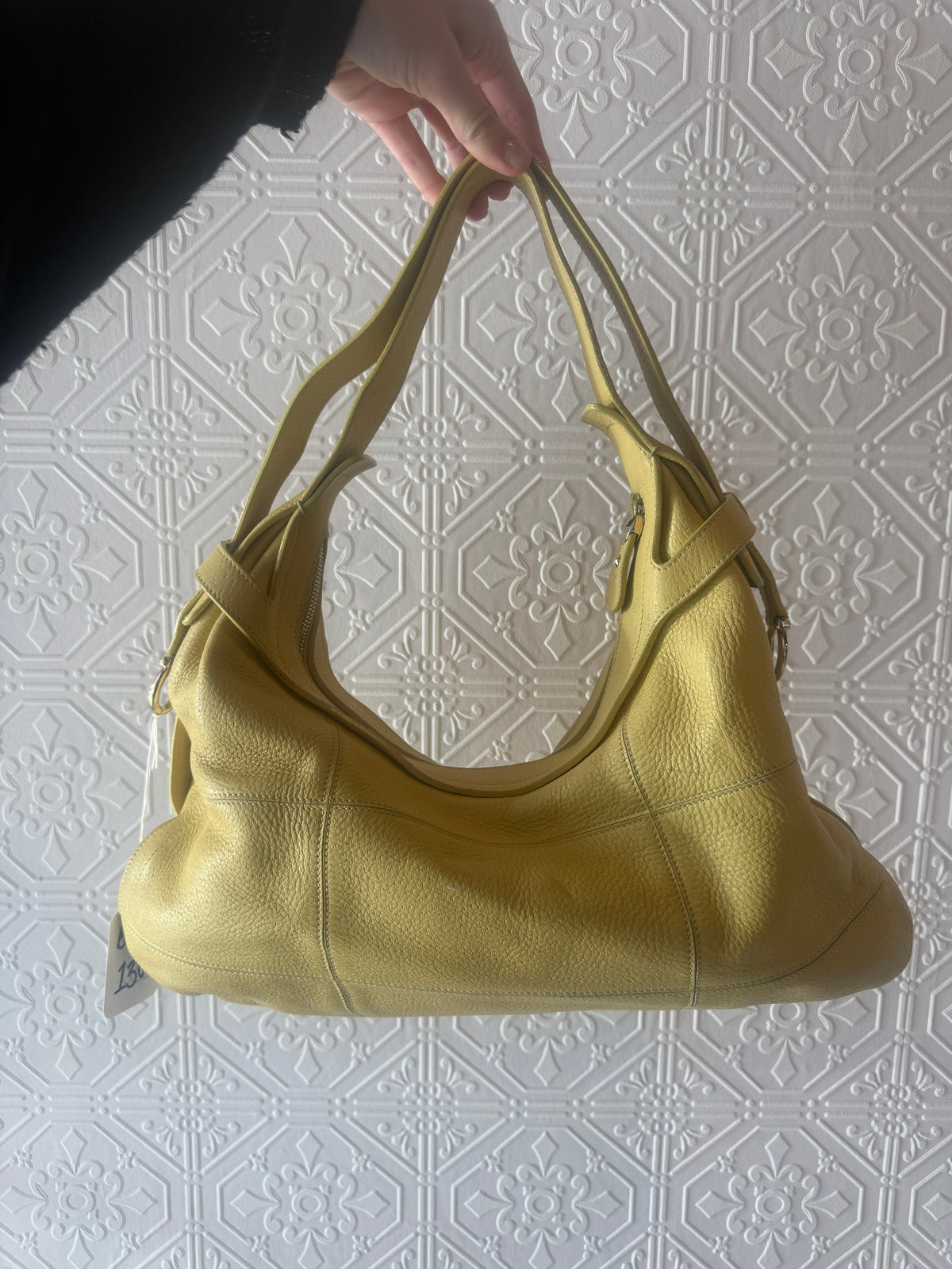 Vintage Salvatore Ferragamo Pebble Leather Hobo Bag | Luxury Pre-Owned | #130