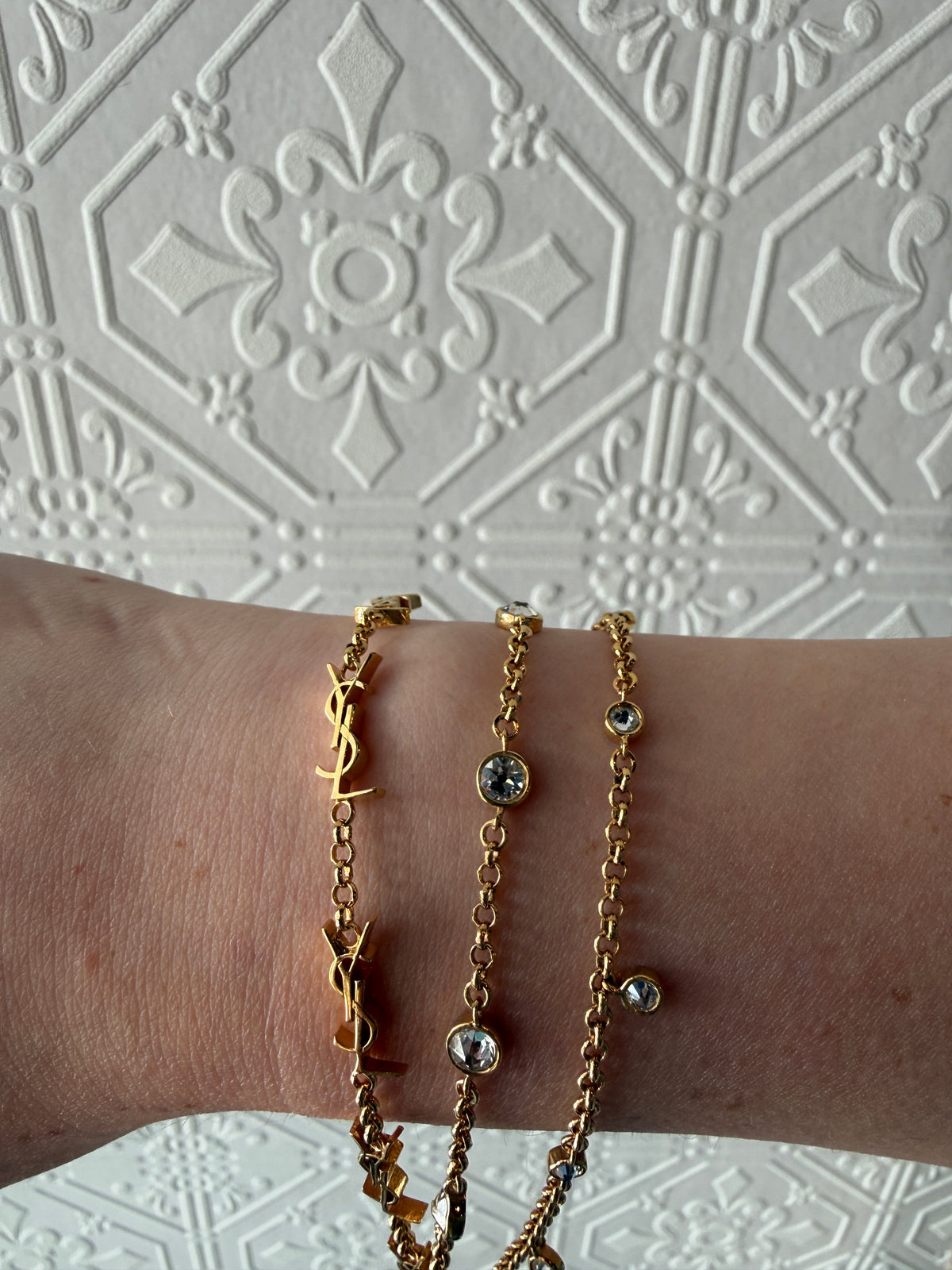 YSL Stacked Crystal Bracelet | Luxury Pre-Owned