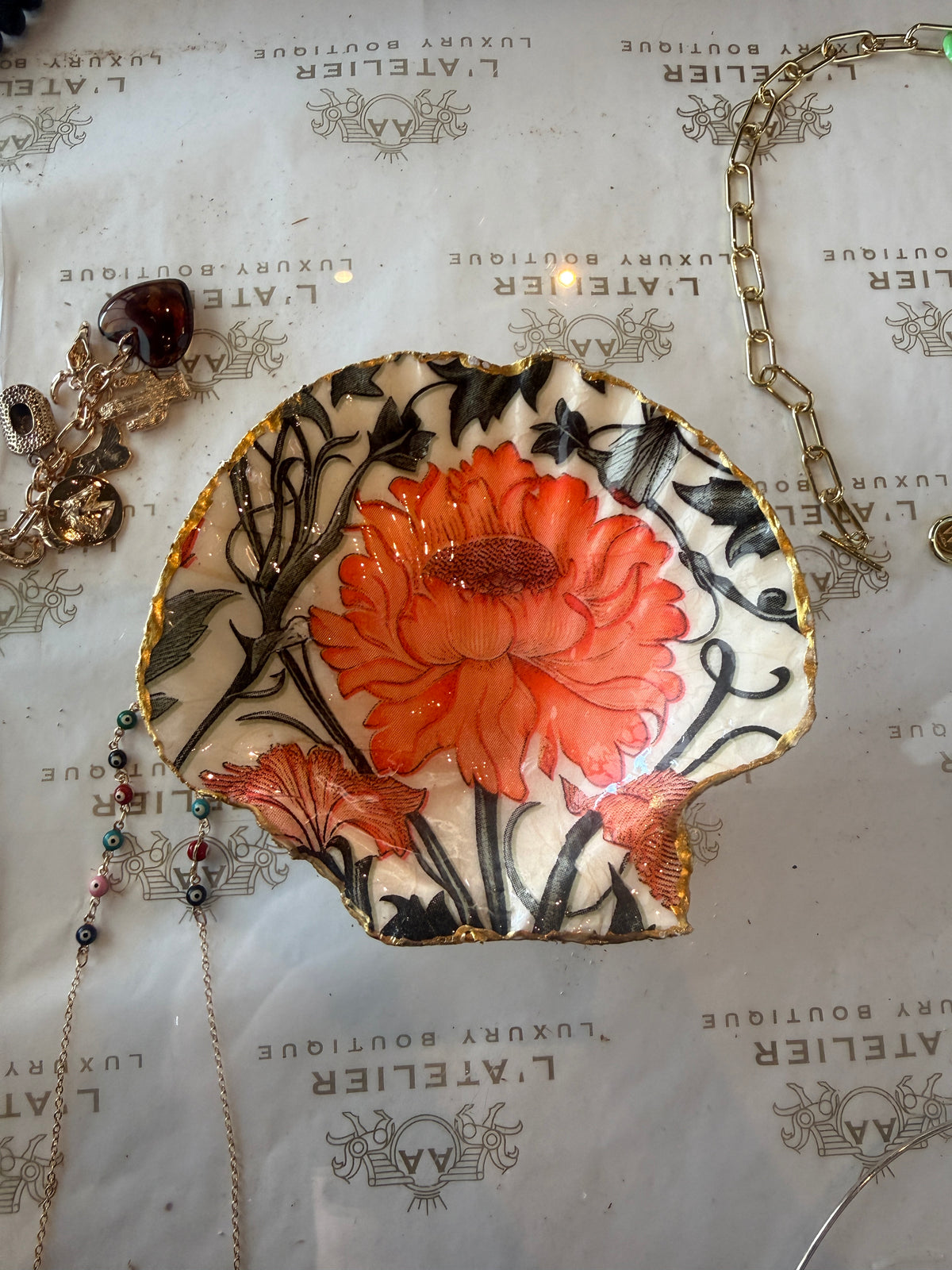 Seventh & Grace Scalloped Shell Trinket Tray