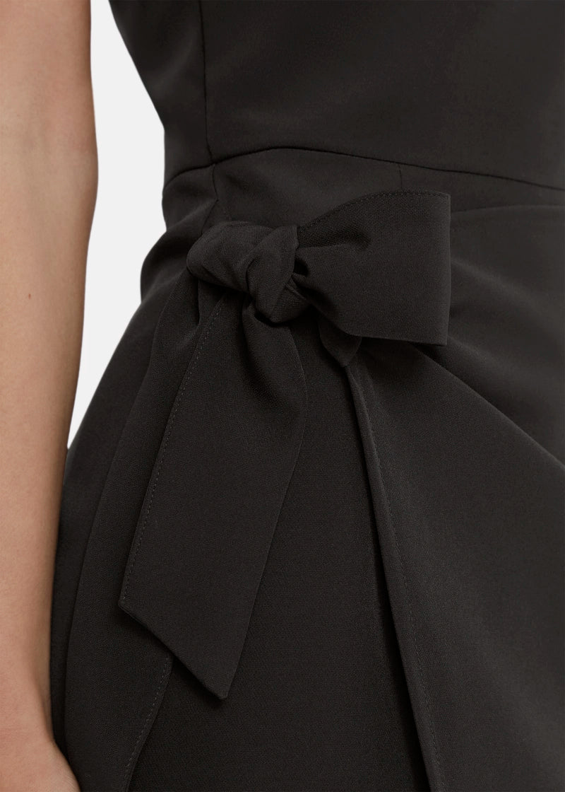 Nelowa Asymmetrical Midi Dress in Twill