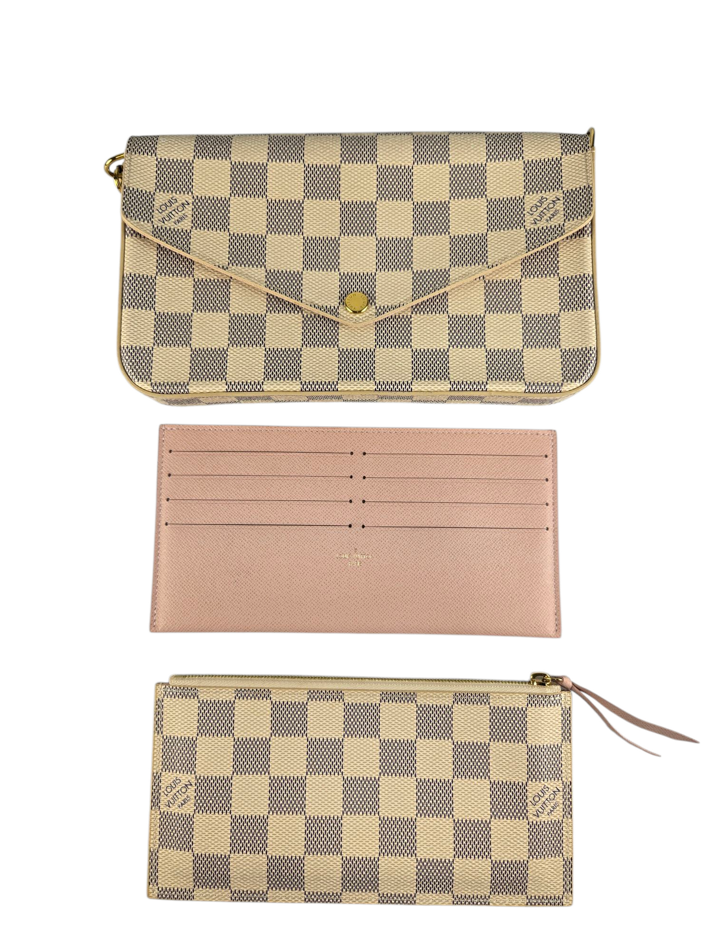 Louis Vuitton Felicie Pochette Damier Azur Pre-owned