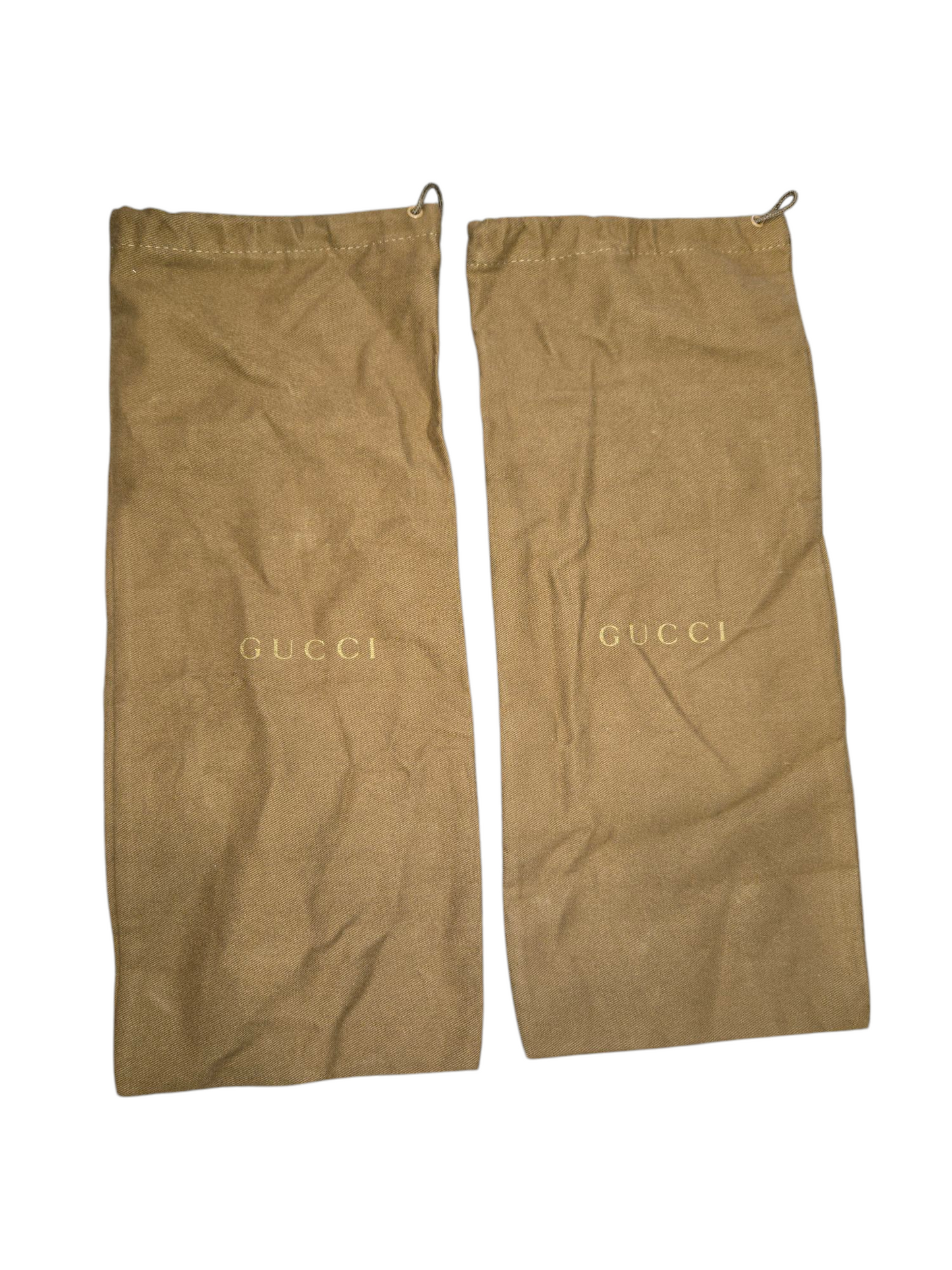 Gucci Ballet Bamboo Horsebit Canvas Flats 7.5B Pre-owned