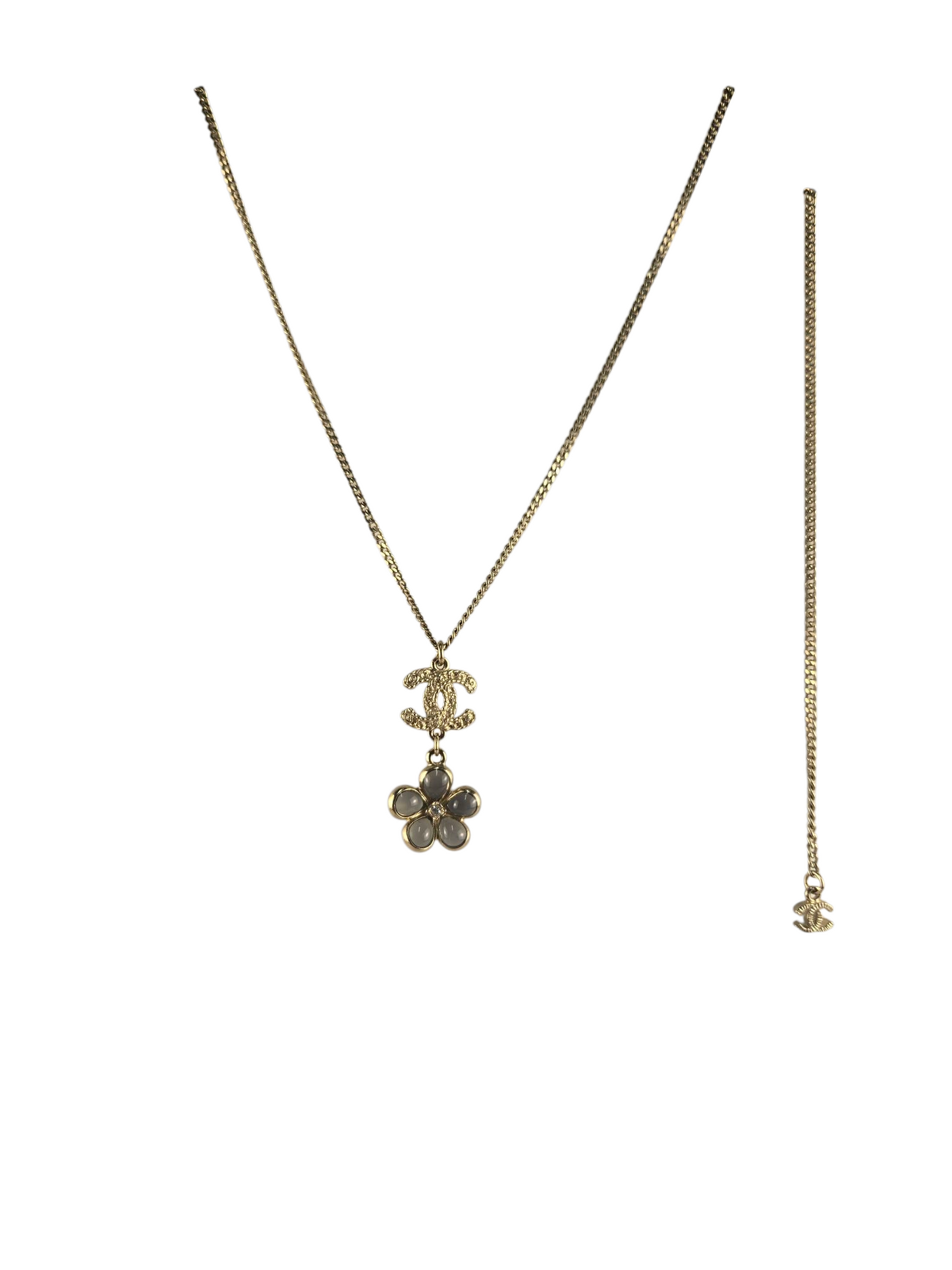 Chanel Crystal Flower Pendant Necklace Pre-owned