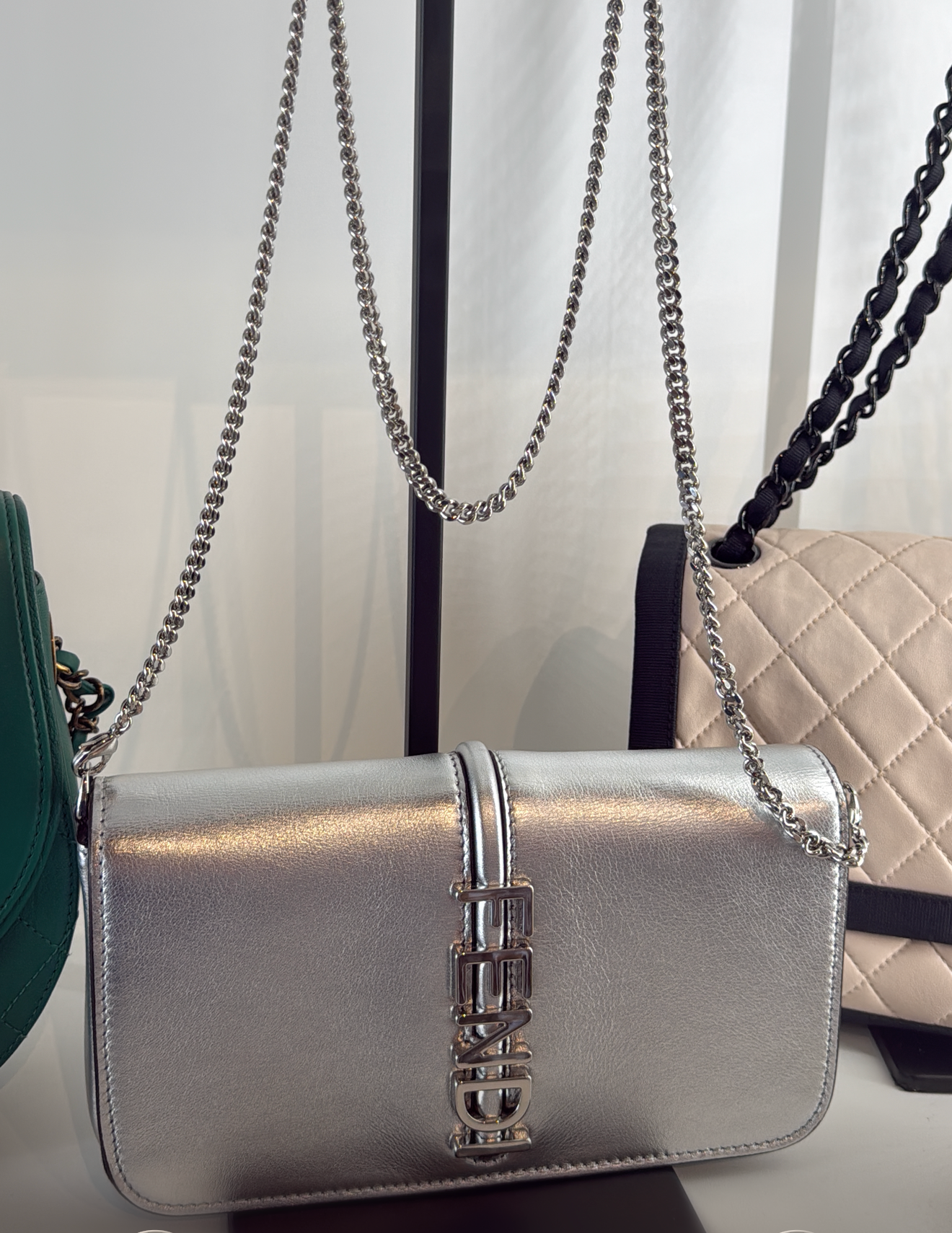 Fendi Fendigraphy Silver Women's Bag | Luxury Pre-Owned | #233