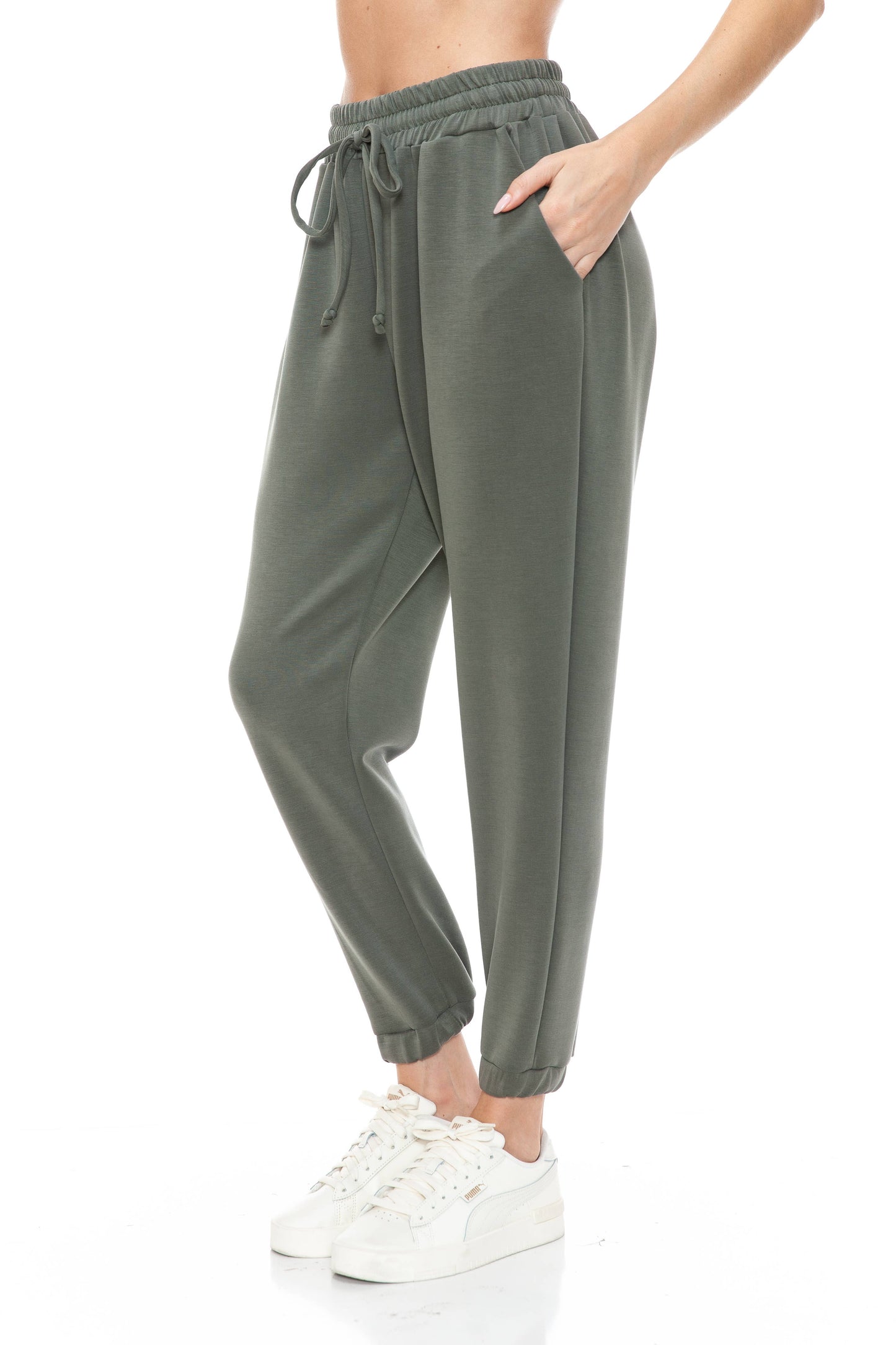 Jogger Leg Scuba Pant, Olive
