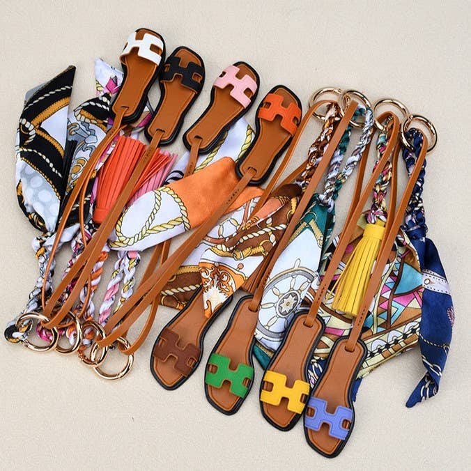 H Scarf & Sandals Bag Charm