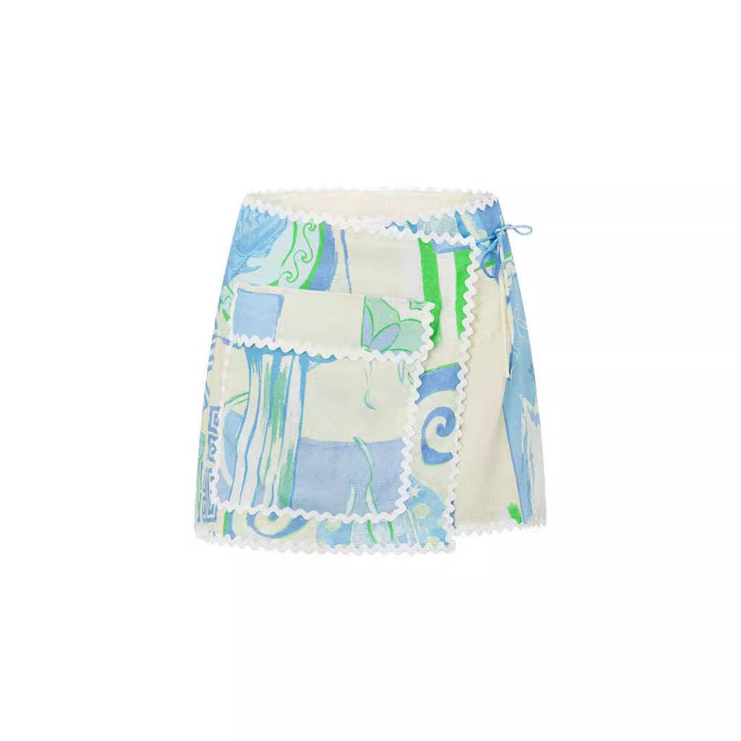 Boho Lace Print Fashion Set Global Style