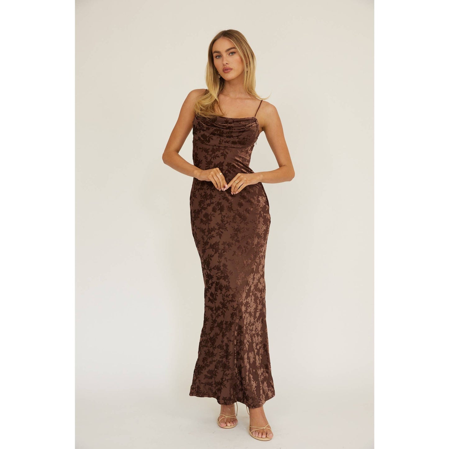 Floral Burnout Midi Dress