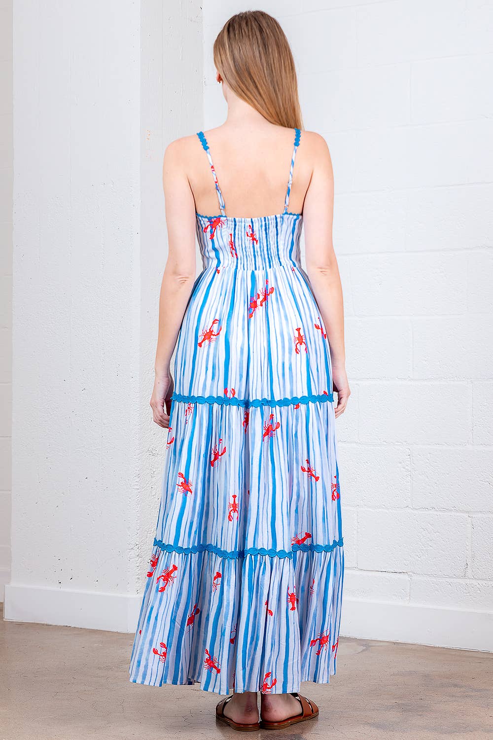 Lobster BUSTIER TIERED LONG DRESS