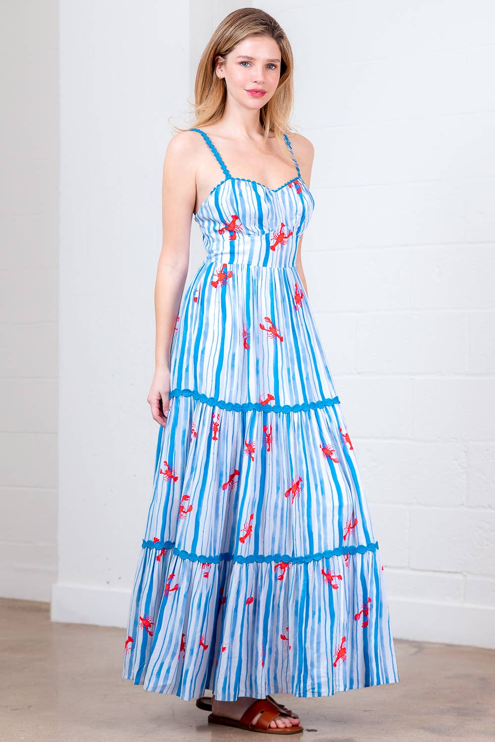 Lobster BUSTIER TIERED LONG DRESS