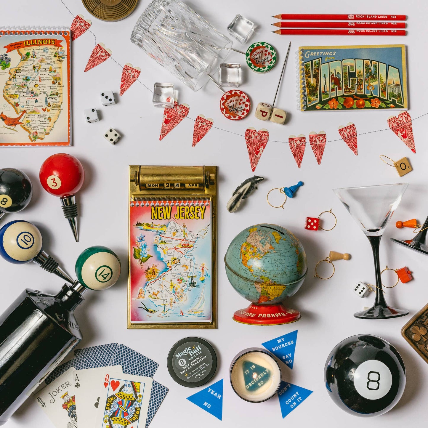 Vintage Game Piece Drink Markers/Wine Glass Charms