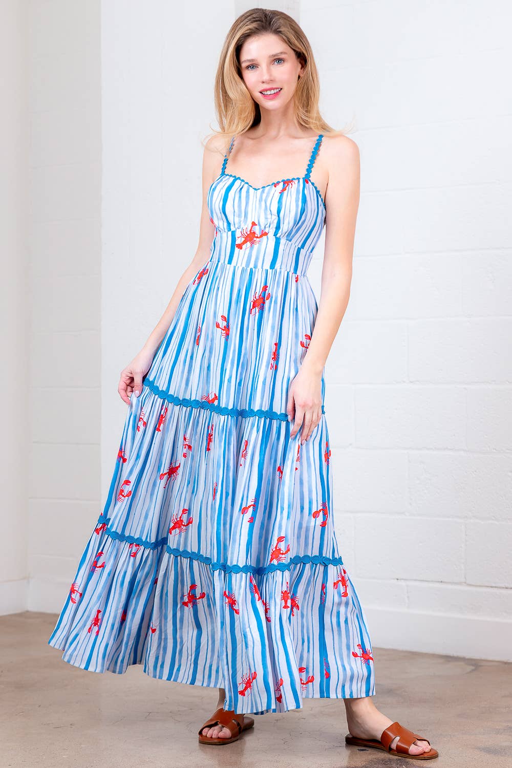 Lobster BUSTIER TIERED LONG DRESS