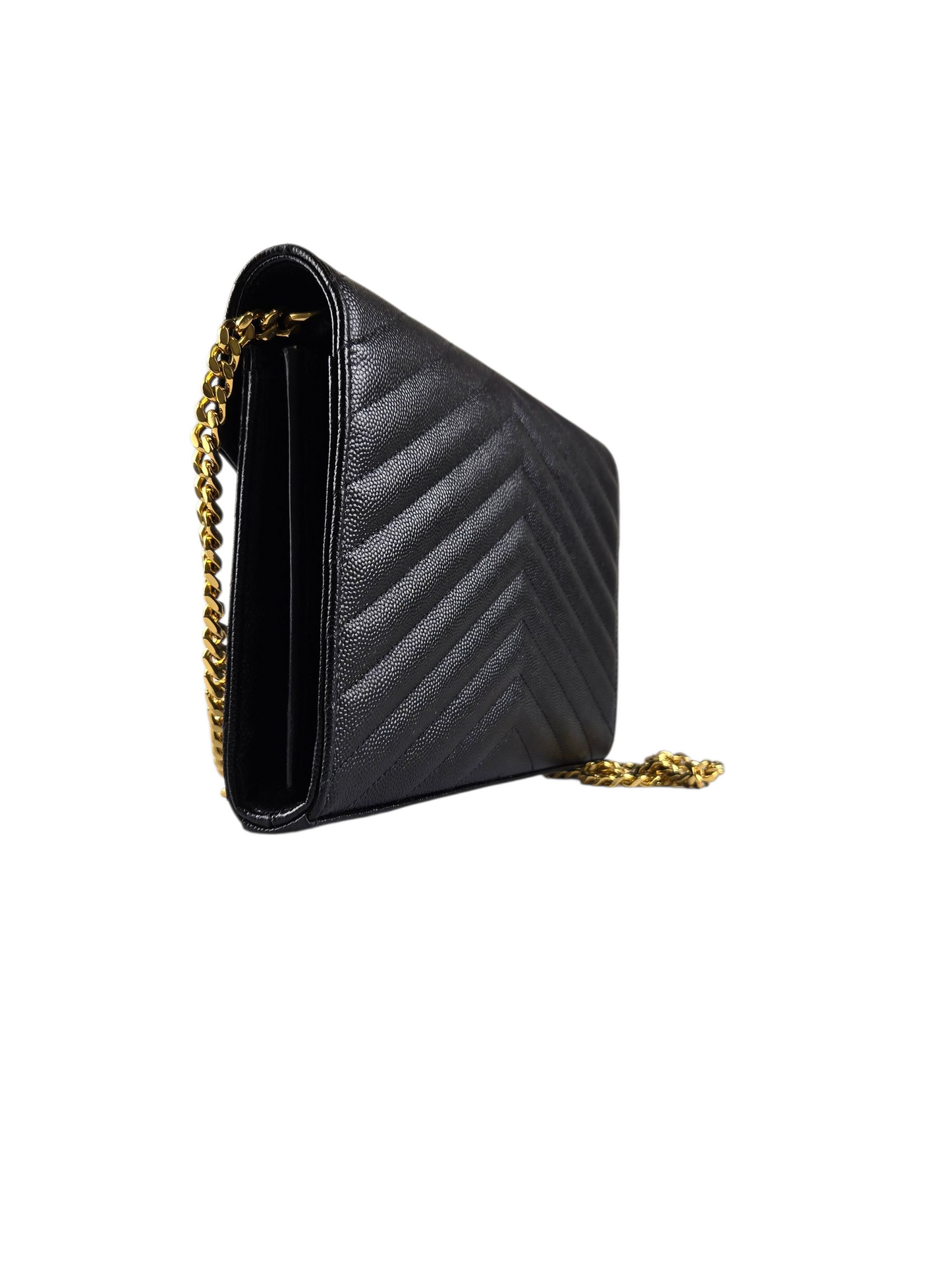 Saint Laurent YSL Monogram Wallet on Chain - Luxury Pre-owned