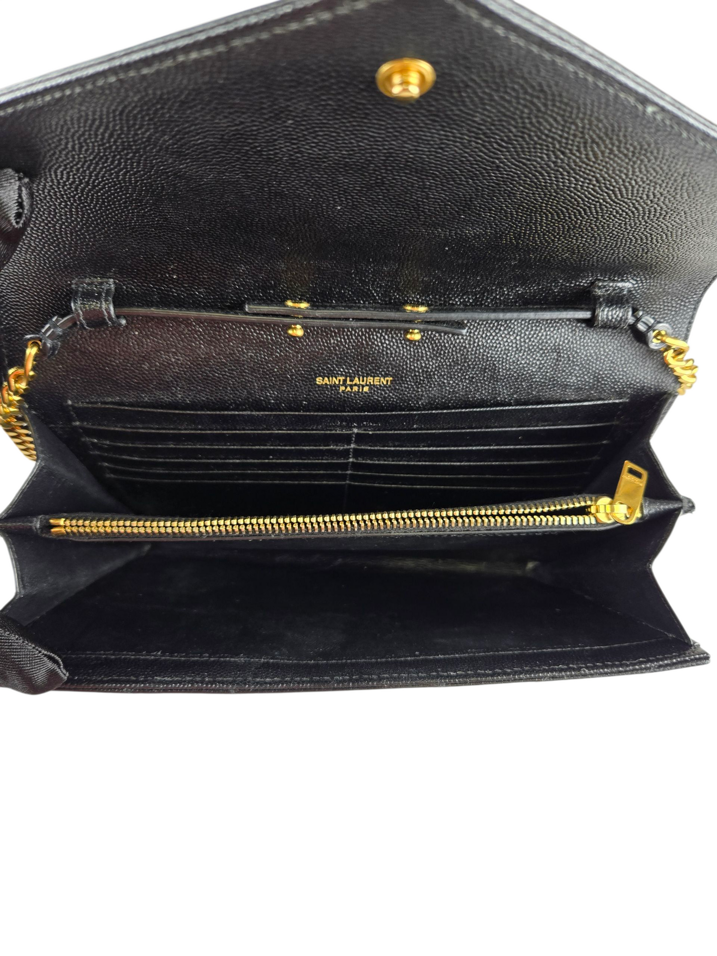 Saint Laurent YSL Monogram Wallet on Chain - Luxury Pre-owned