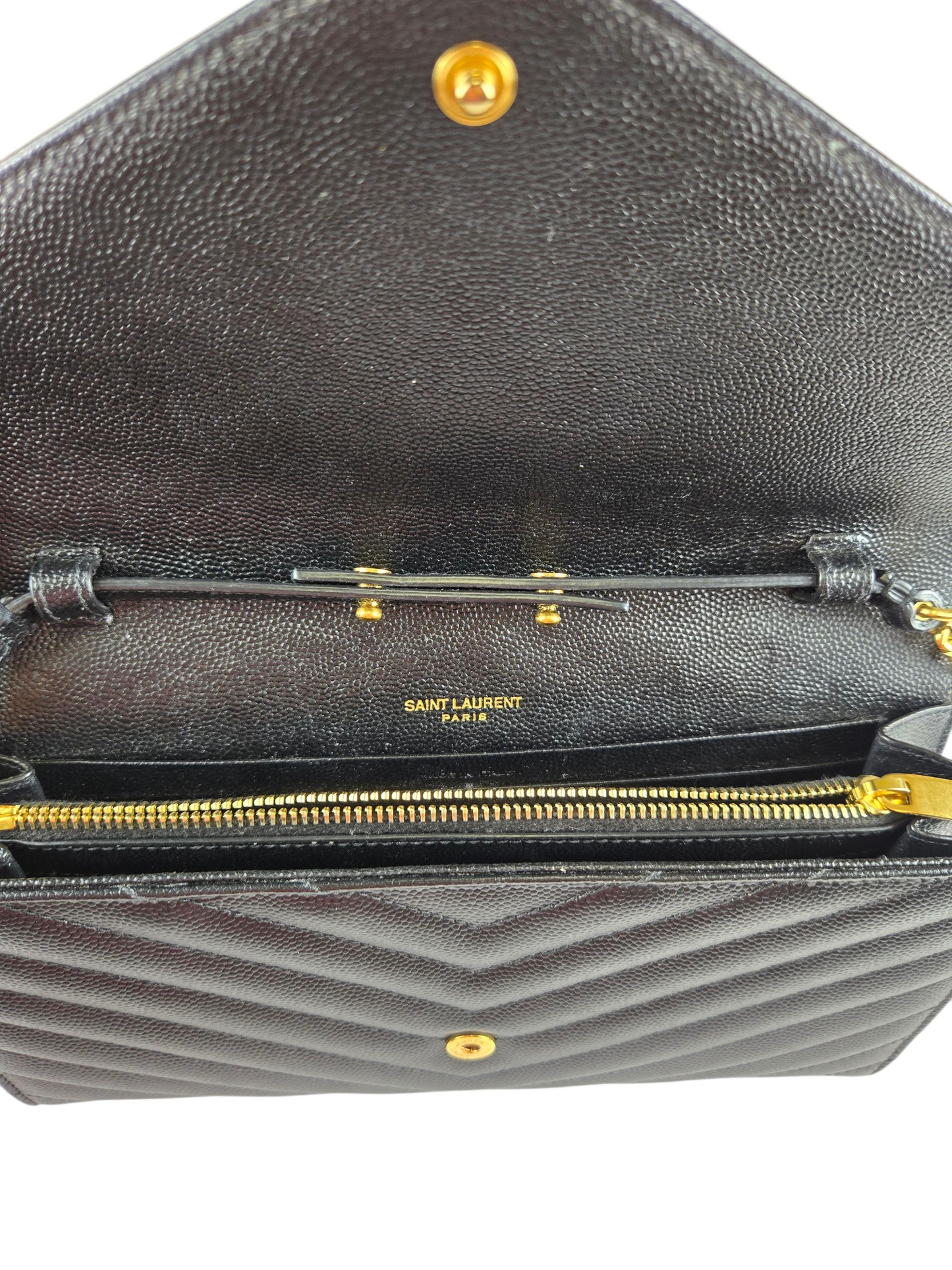 Saint Laurent YSL Monogram Wallet on Chain - Luxury Pre-owned