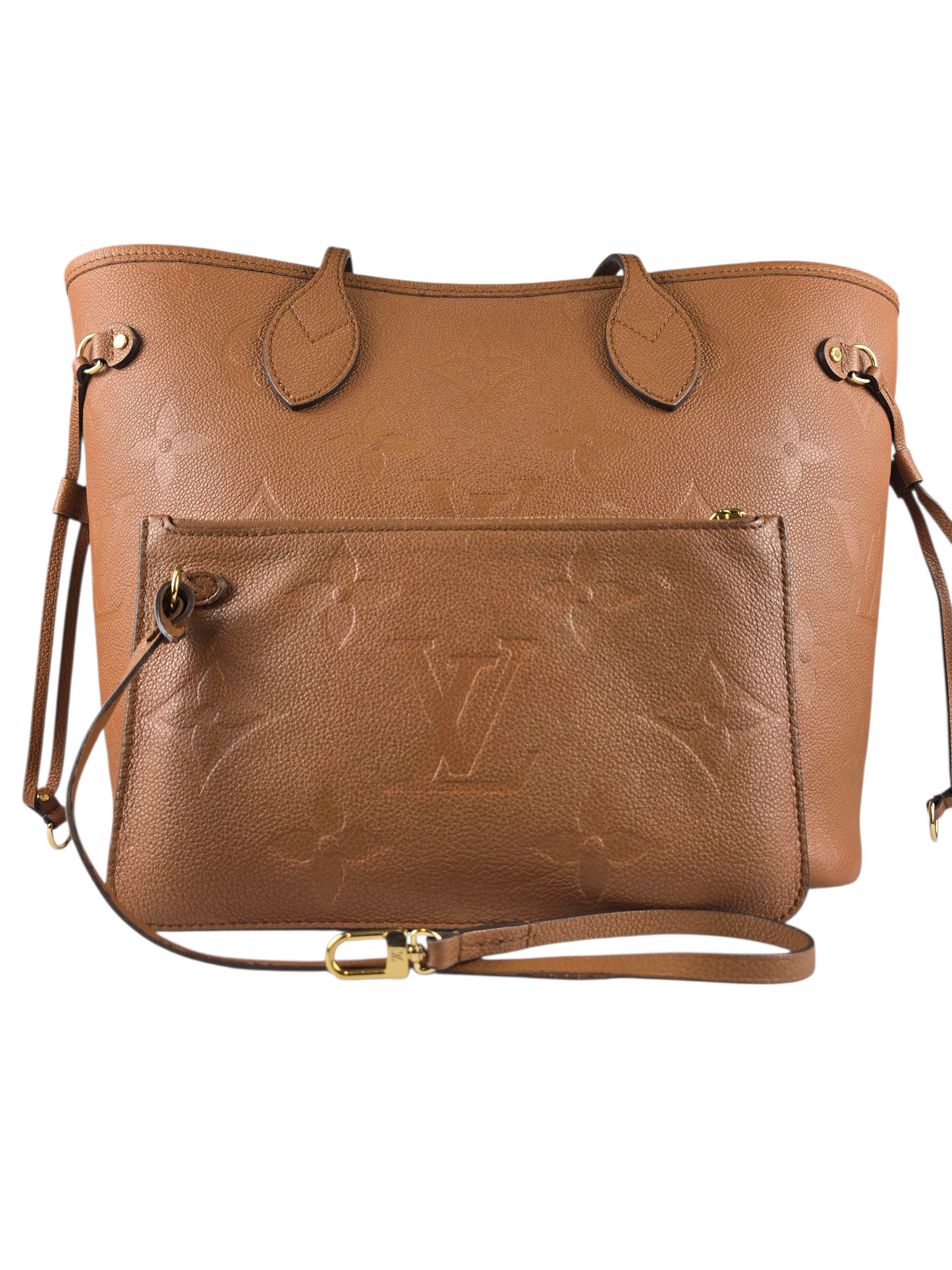 Louis Vuitton Empreinte Monogram Neverfull Cognac Luxury Pre-owned