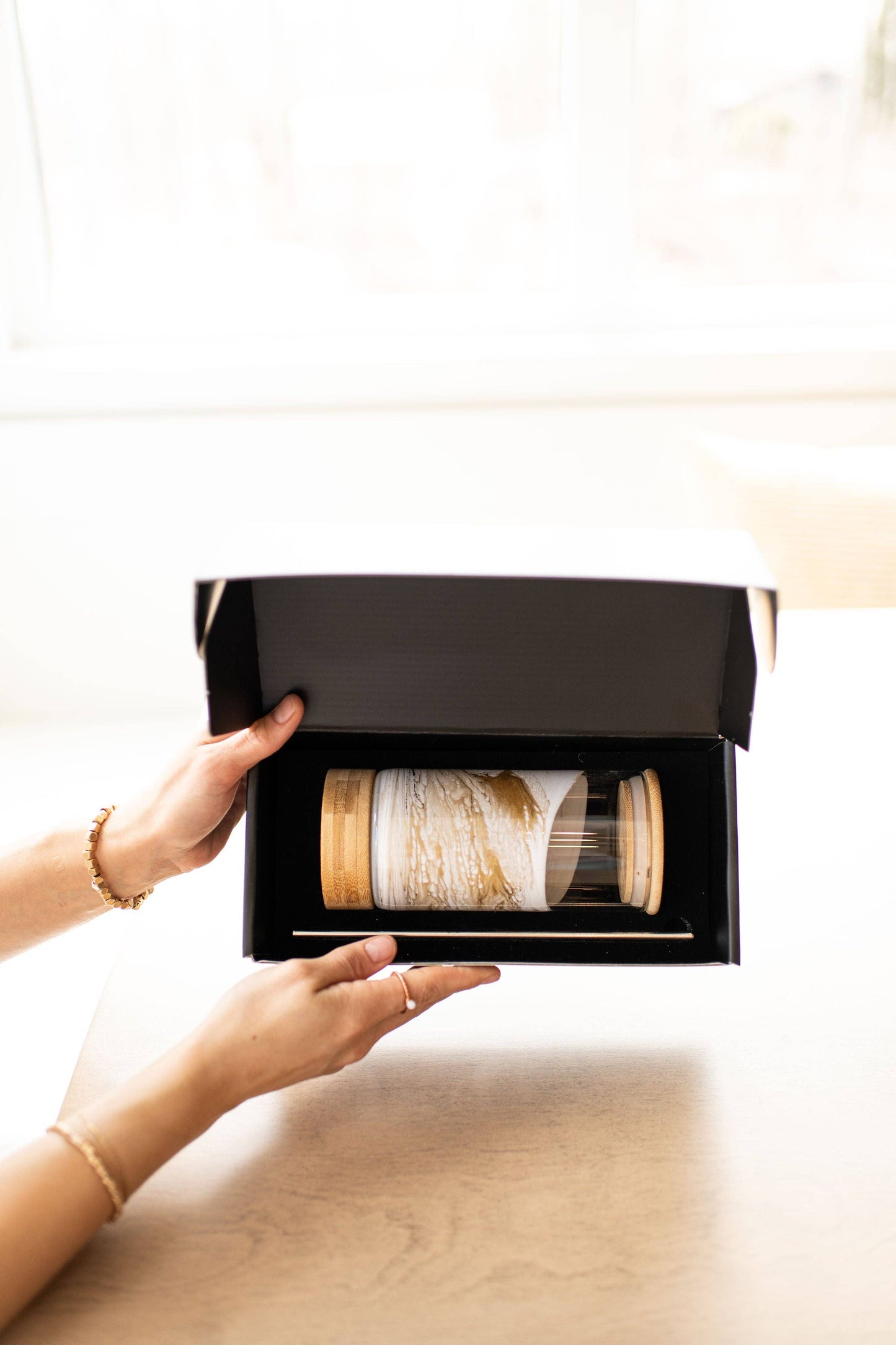 Lynn & Liana Resin Accented Glass Tumblers