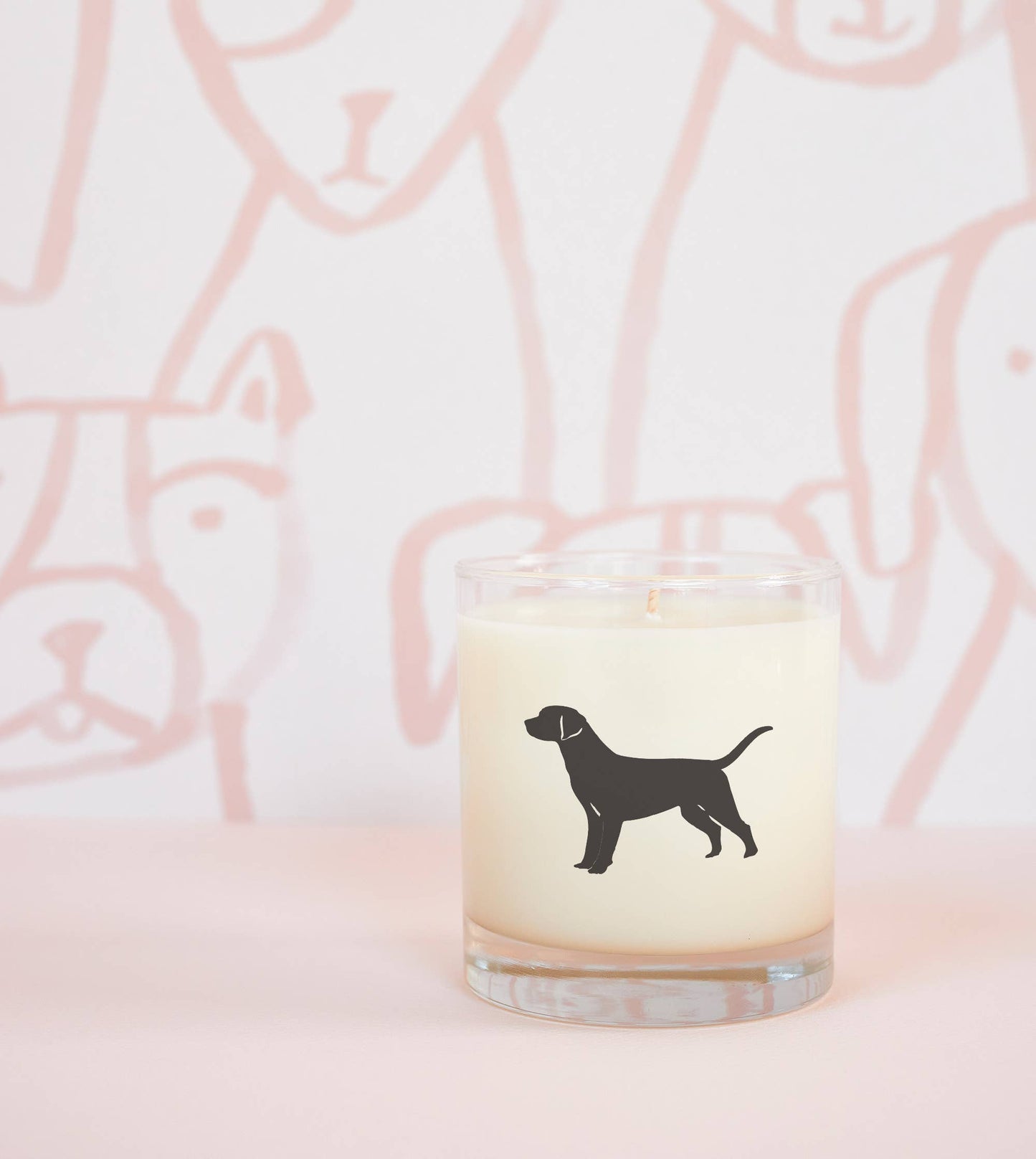 Labrador Retriever Soy Candle in Drinking Glass Two-In-One