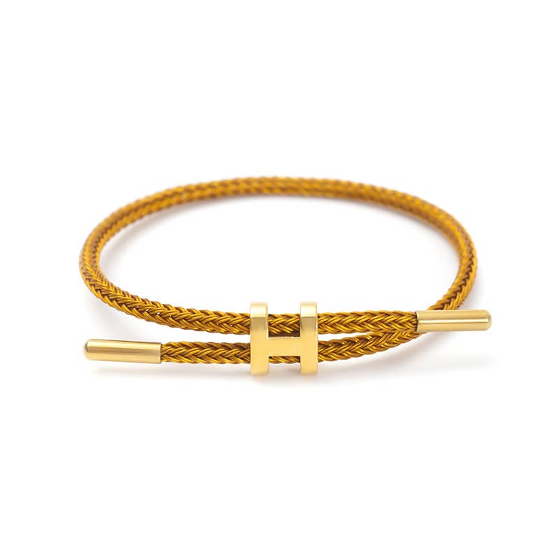 Adjustable Titanium Steel H Buckle Bracelet