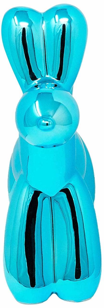 Blue Mini Ceramic Dog Piggy Bank - 7.5" tall