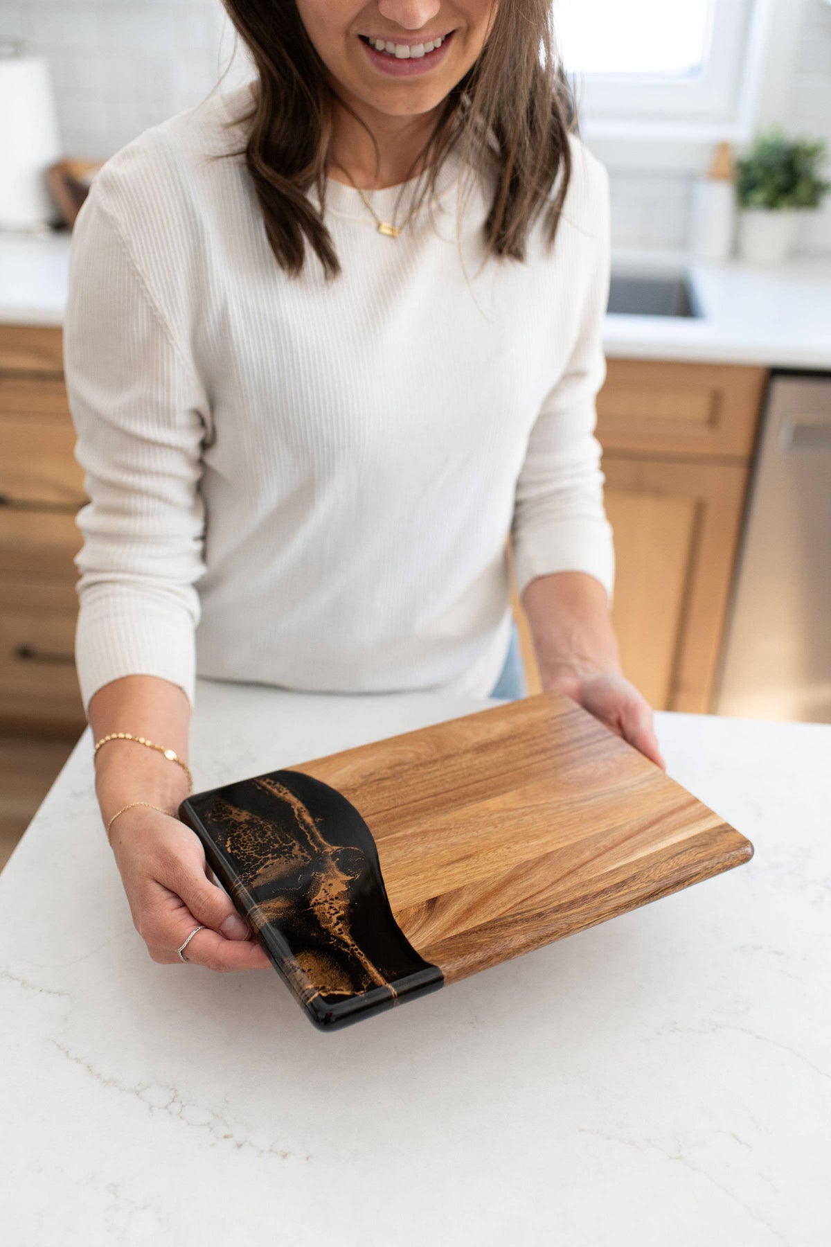 Lynn & Liana Wood Resin Date Night Charcuterie Board
