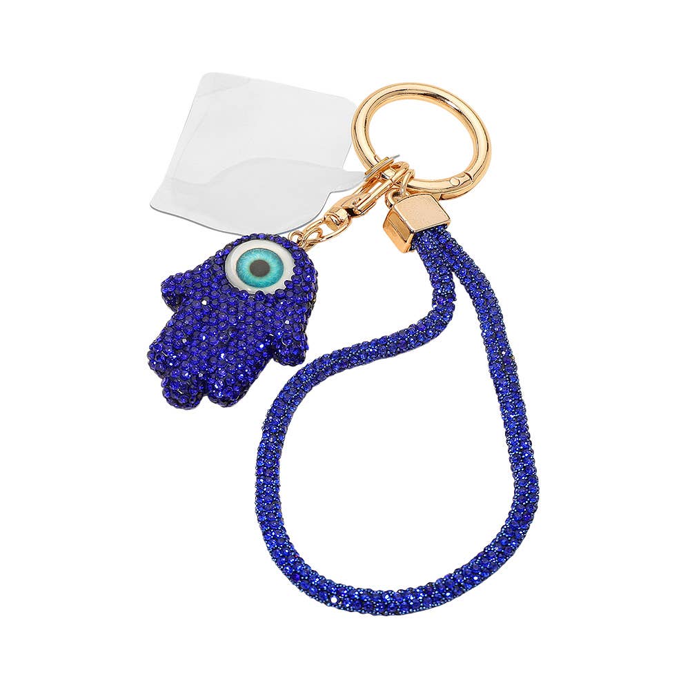 Bling Studded Evil Eye Keychain