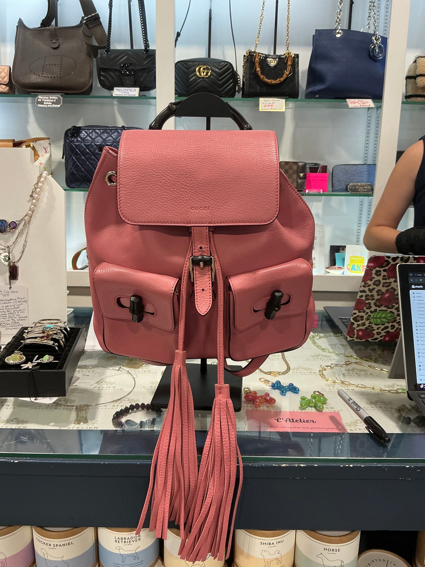 Gucci Bamboo Tassel Backpack - Luxury Pre-owned