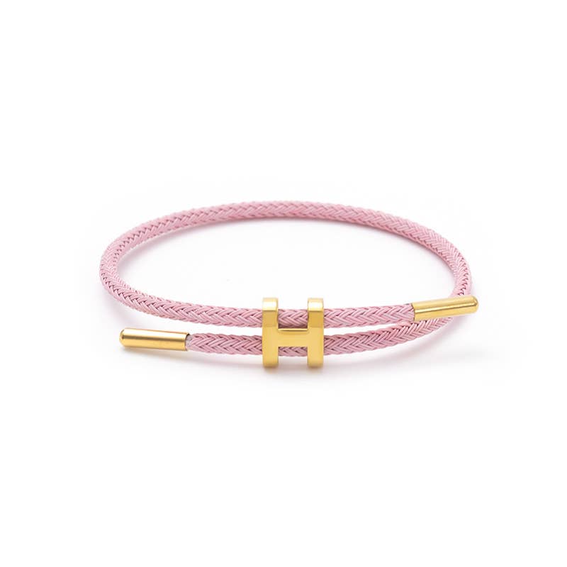 Adjustable Titanium Steel H Buckle Bracelet