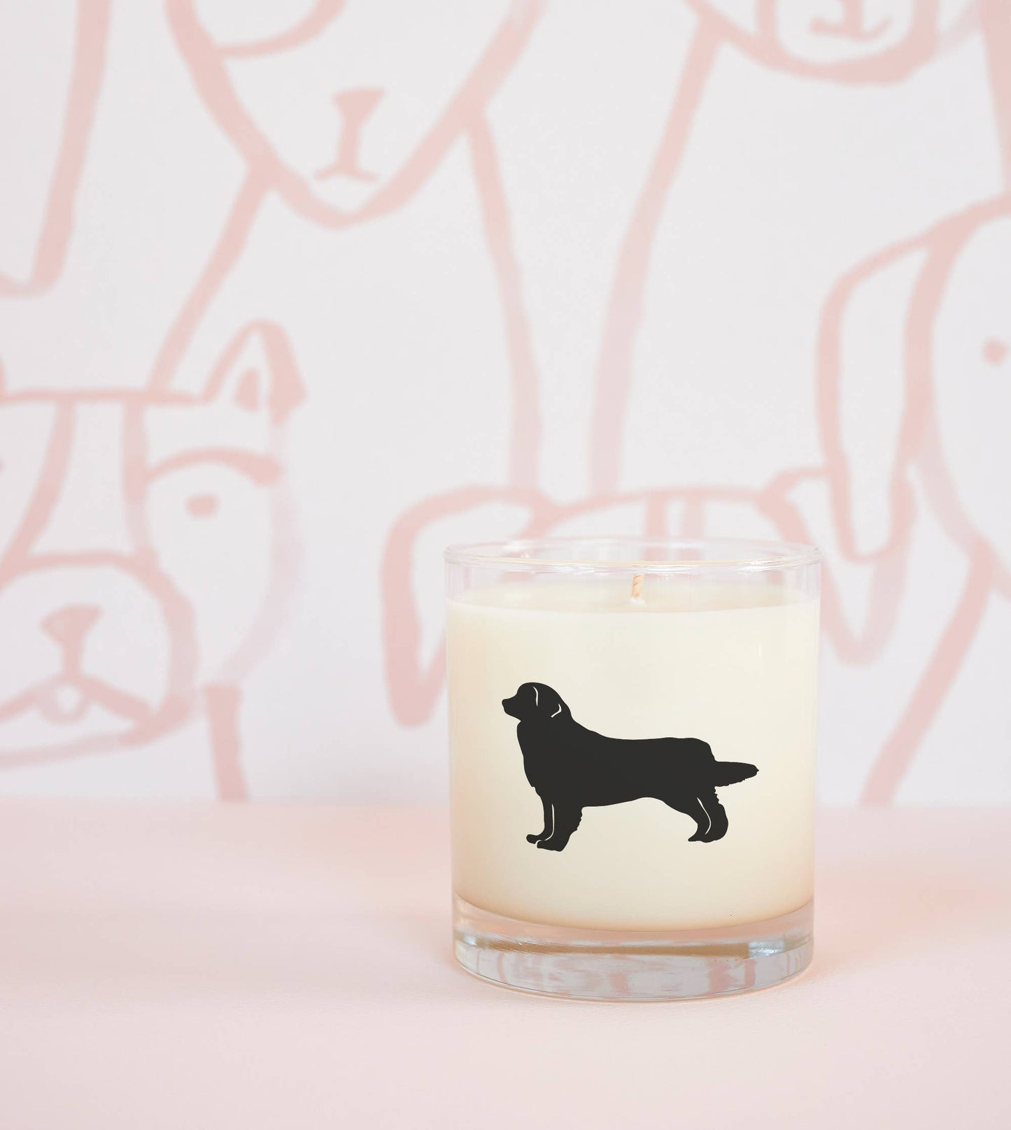Bernese Mountain Dog Soy Candle in Drinking Glass Two-In-One