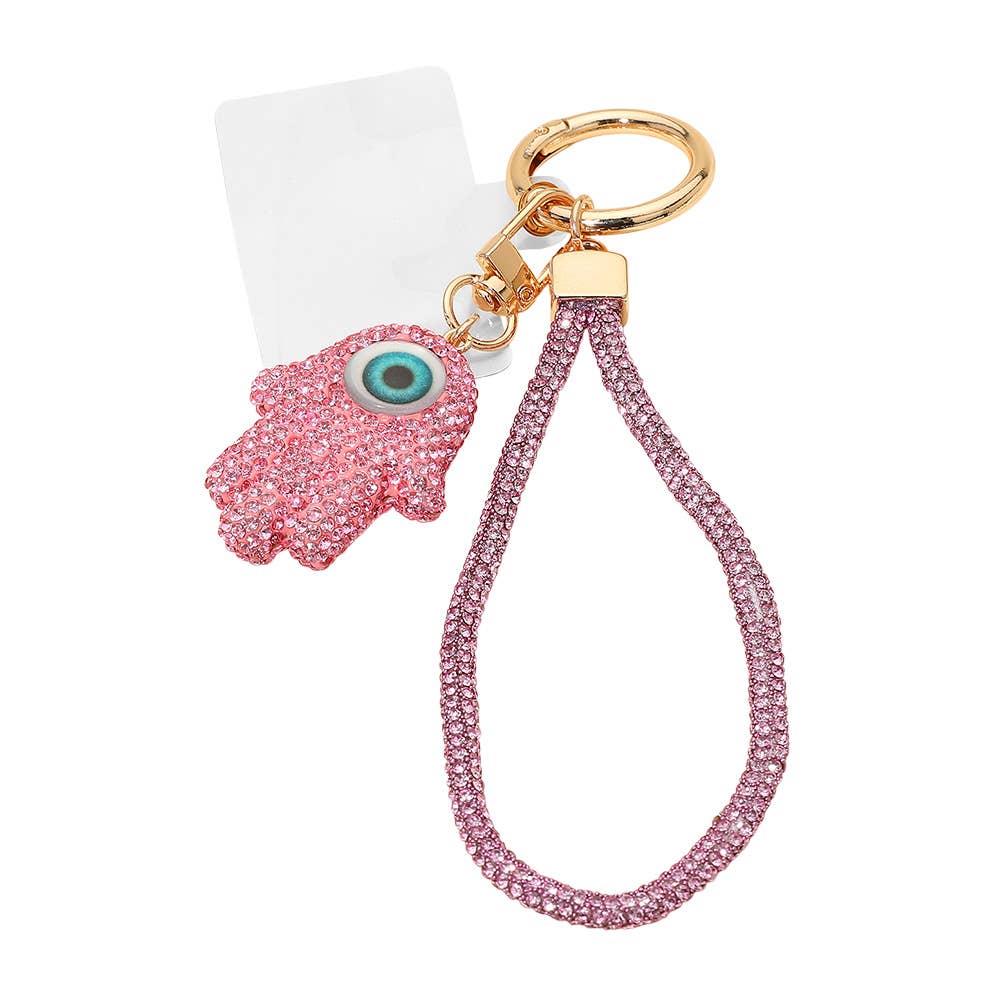 Bling Studded Evil Eye Keychain