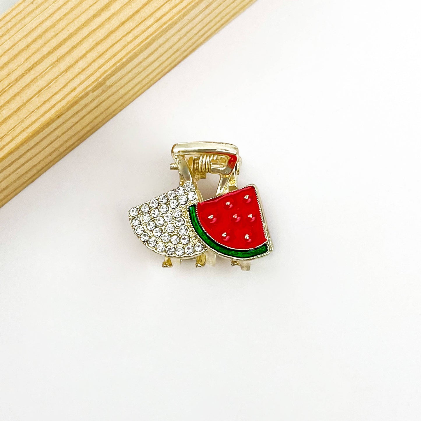 L'Atelier Collection Mini Rhinestone Fruit Clip