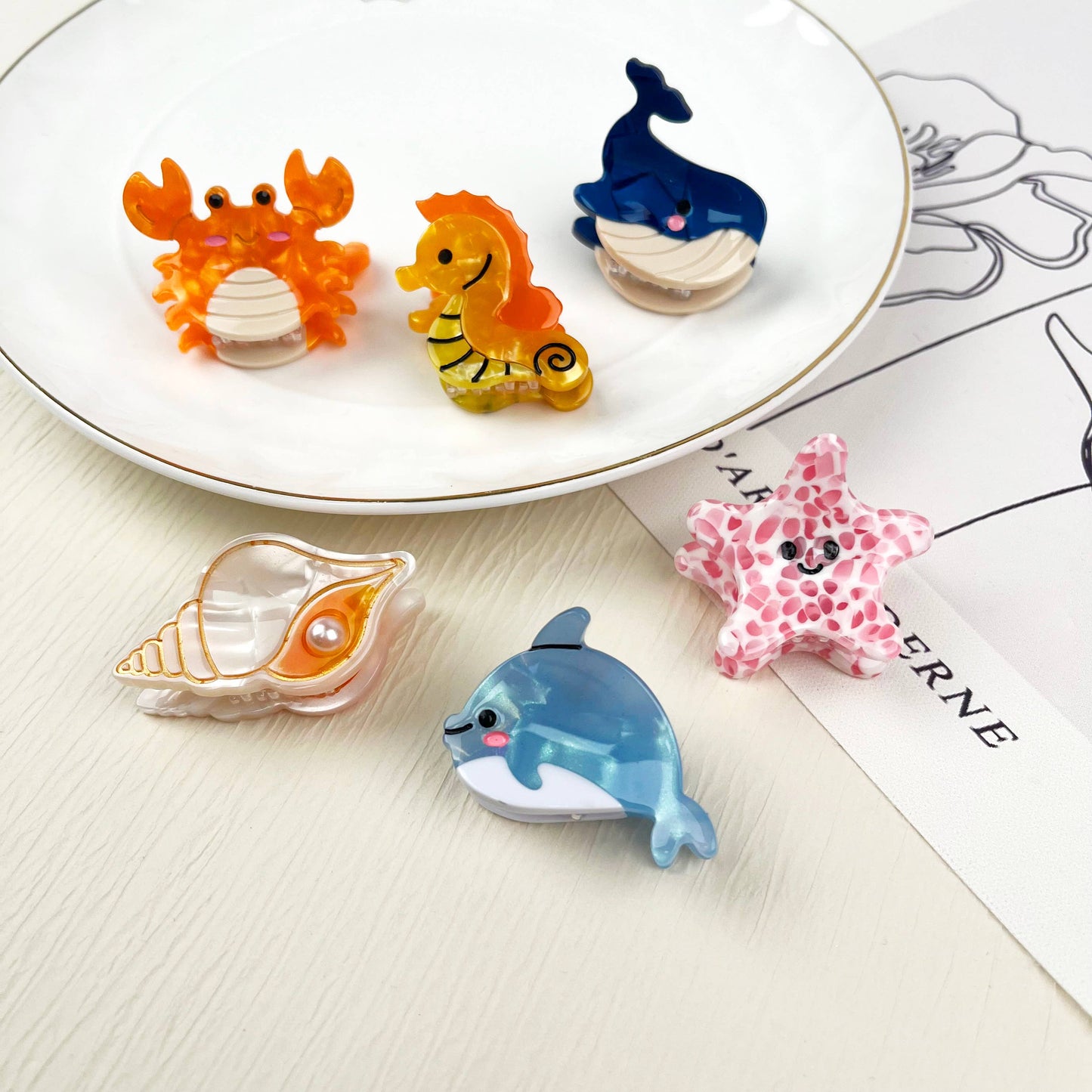 L'Atelier Collection Mini Marine Life Clips