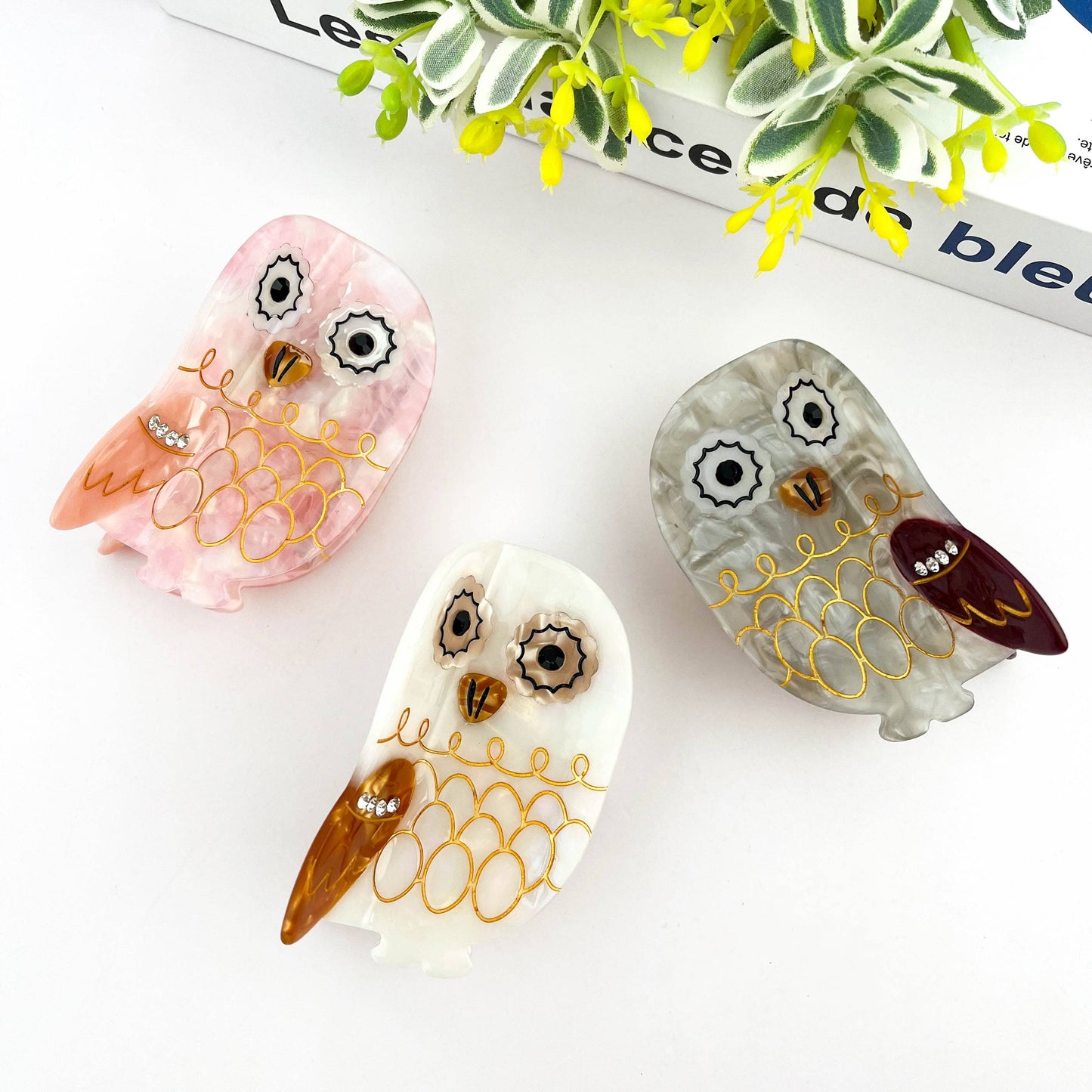 L'Atelier Collection Bling Owl Claw Clip