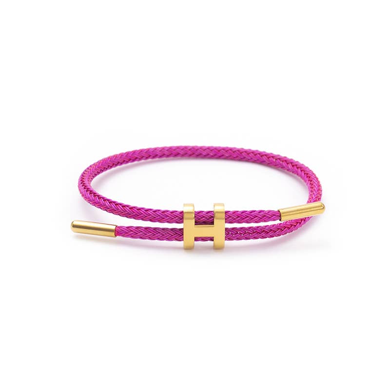 Adjustable Titanium Steel H Buckle Bracelet