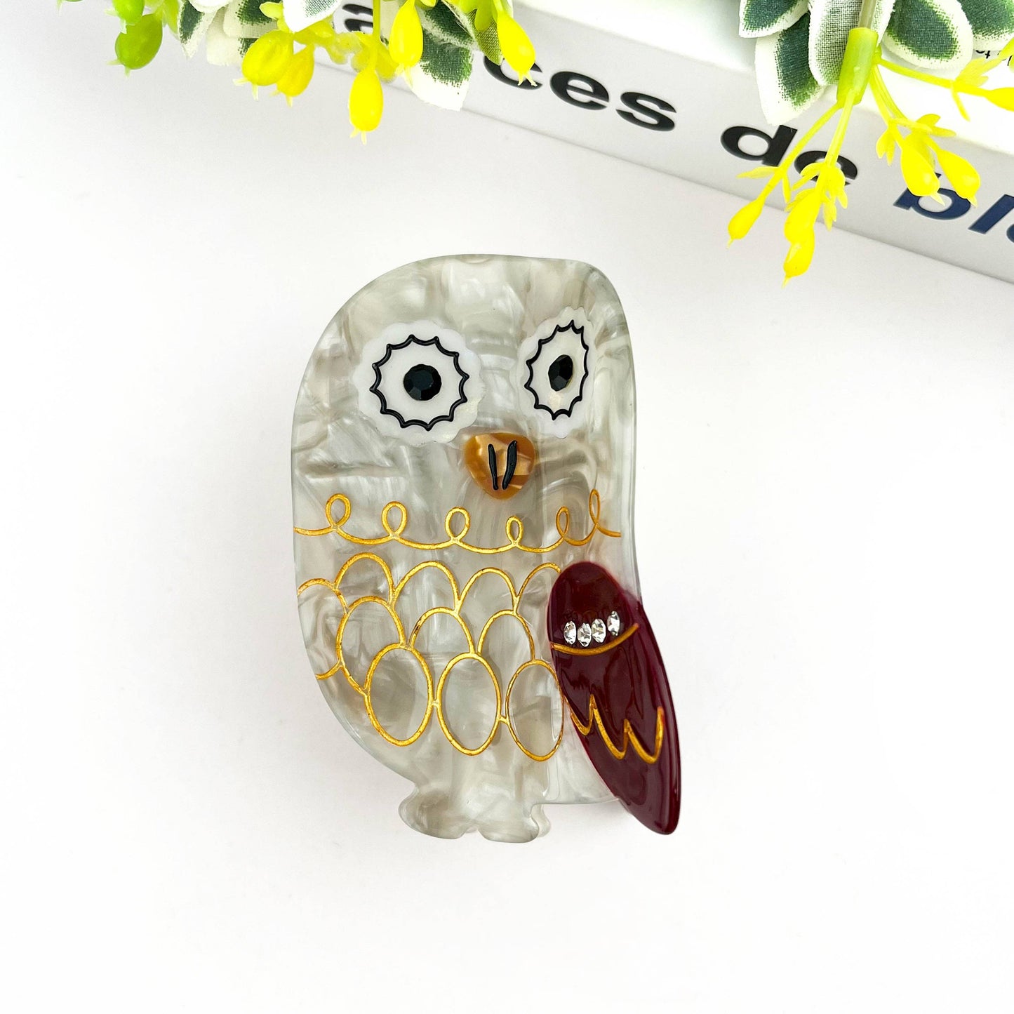 L'Atelier Collection Bling Owl Claw Clip